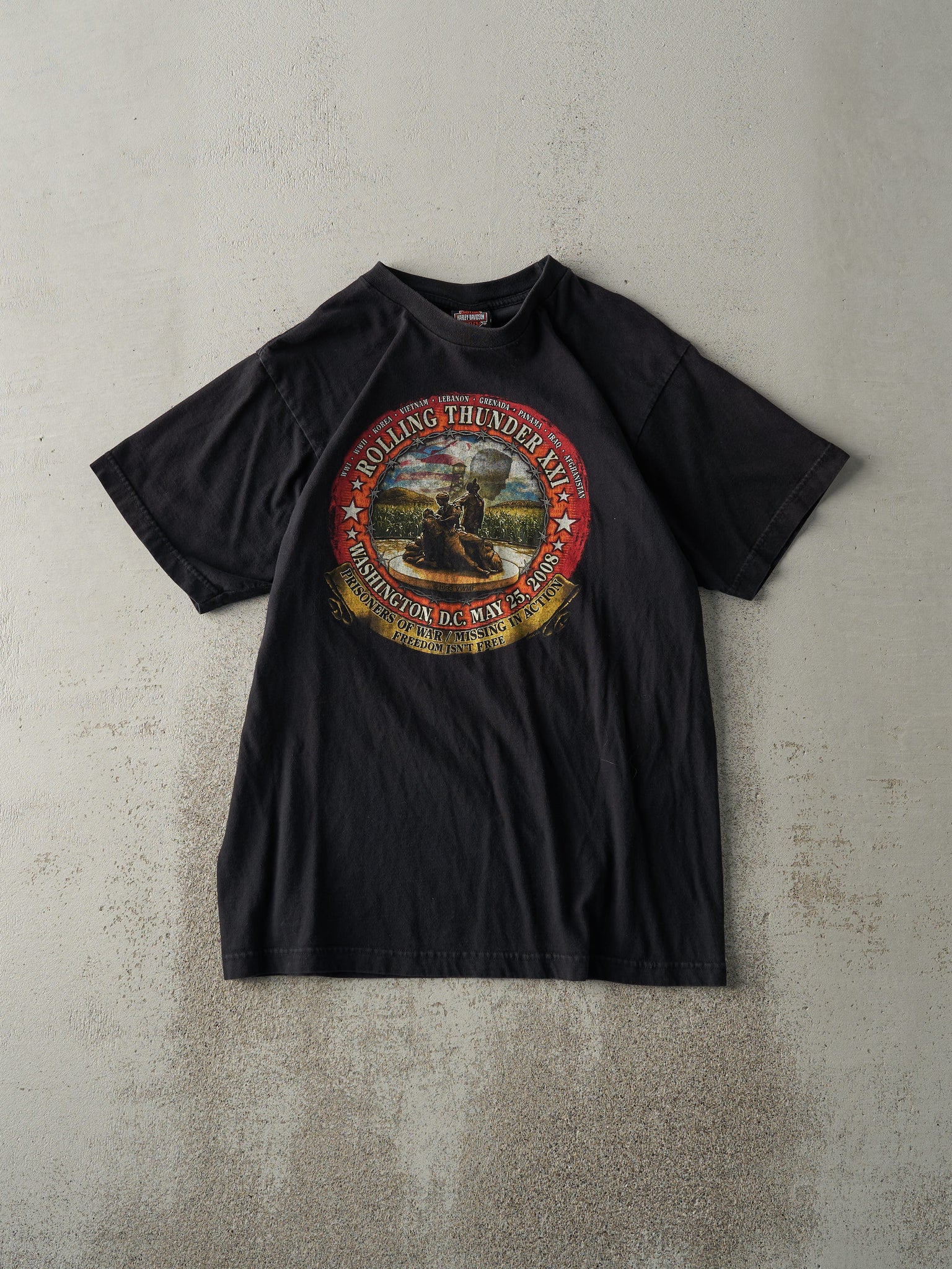 Vintage 08' Black Washington DC Harley Davidson Tee (M/L)