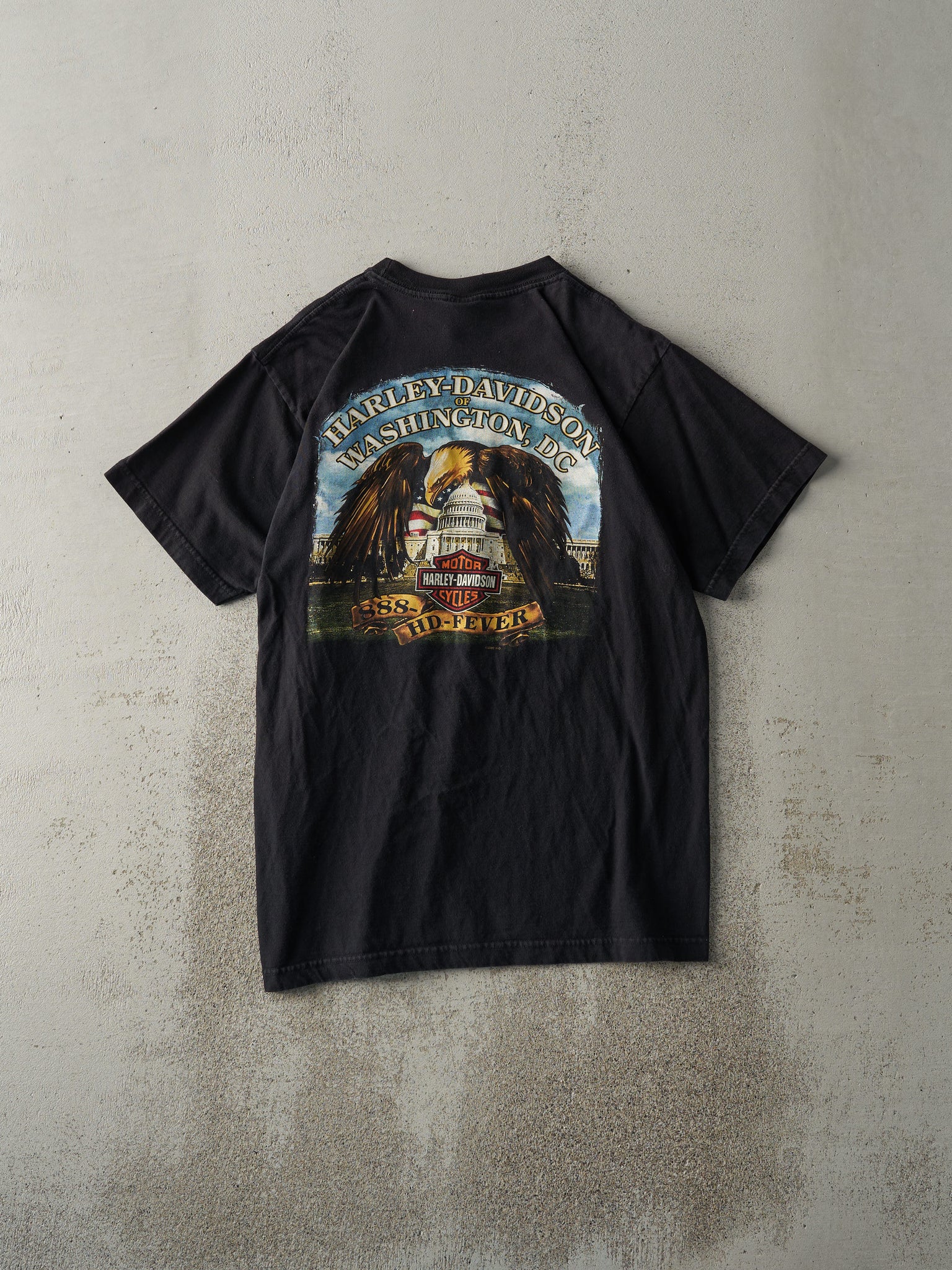 Vintage 08' Black Washington DC Harley Davidson Tee (M/L)