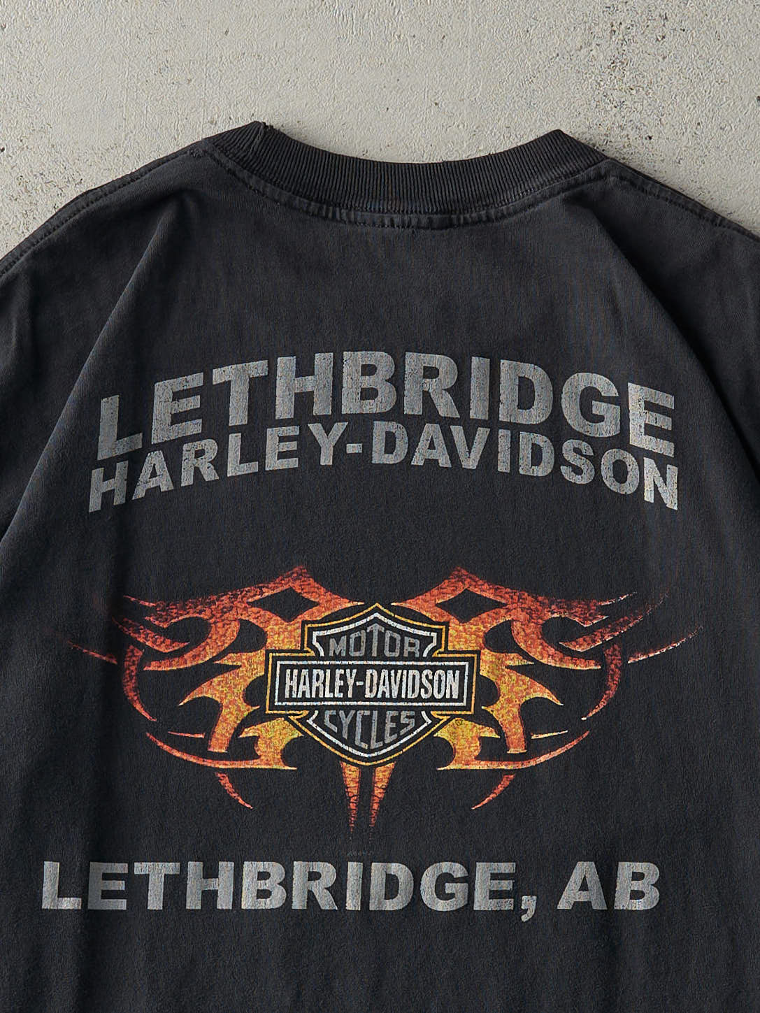 Vintage 04' Black Lethbridge Alberta Harley Davidson Tee (L)