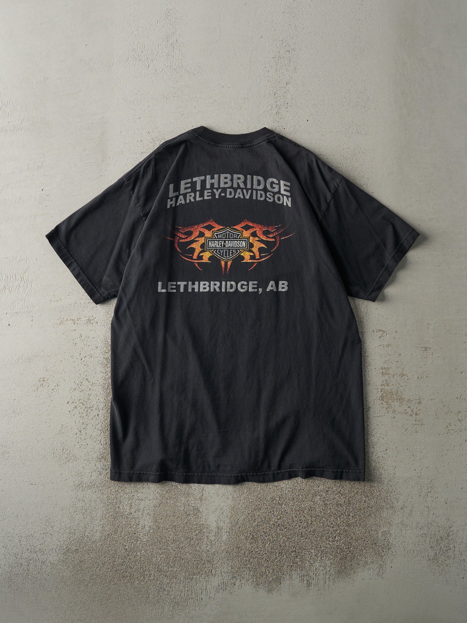 Vintage 04' Black Lethbridge Alberta Harley Davidson Tee (L)