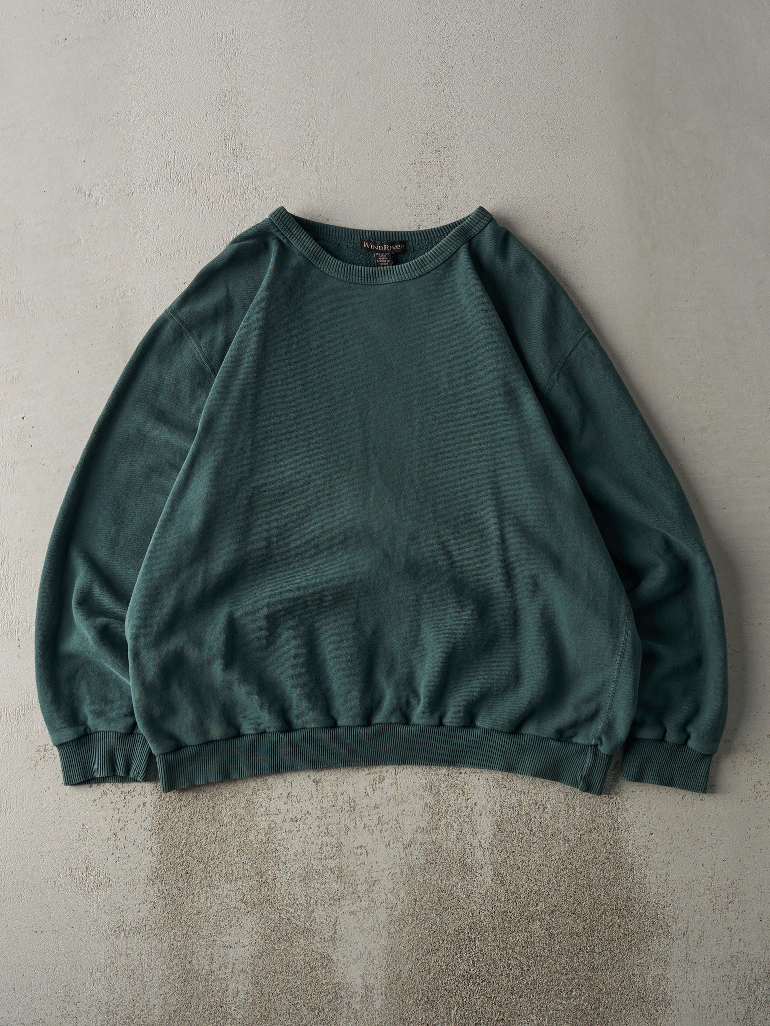 Vintage 90s Forest Green Wind River Blank Crewneck (XL/XXL)