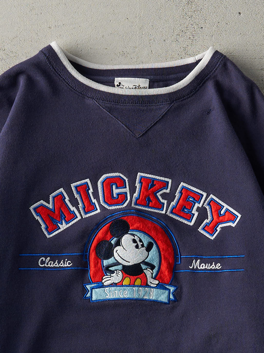 Vintage Y2K Navy Blue Mickey Mouse Crewneck (XL)