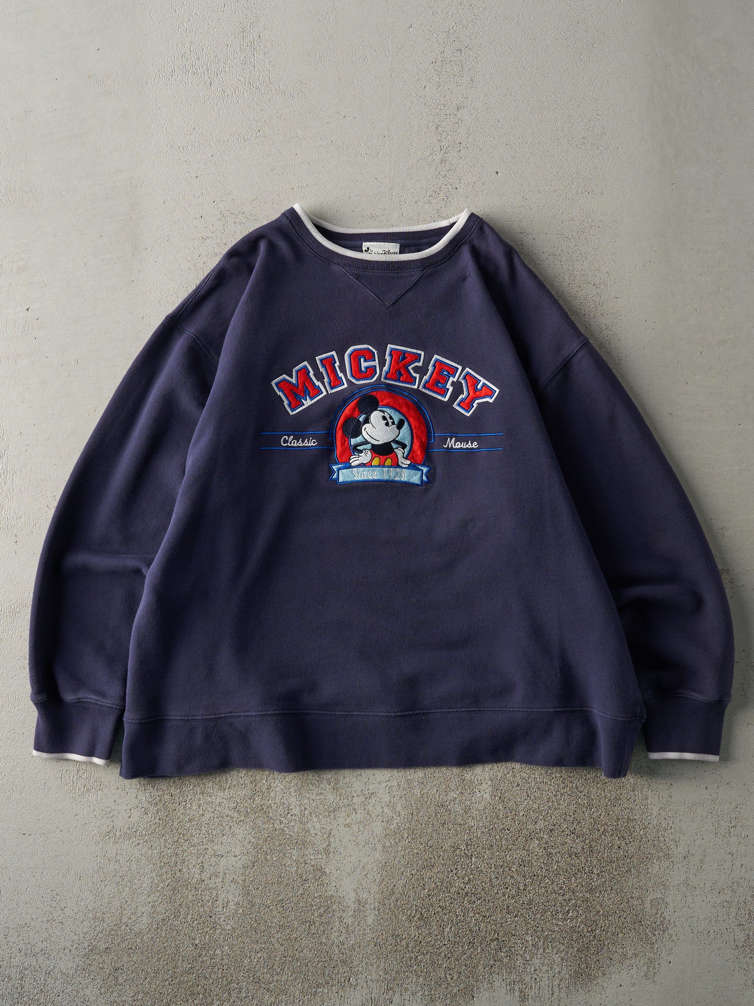 Vintage Y2K Navy Blue Mickey Mouse Crewneck (XL)