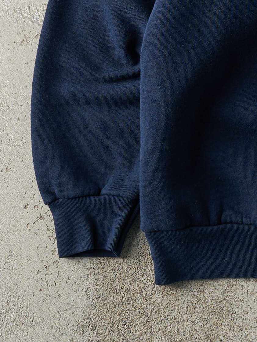 Vintage 90s Navy Blue Blank Crewneck (M/L)