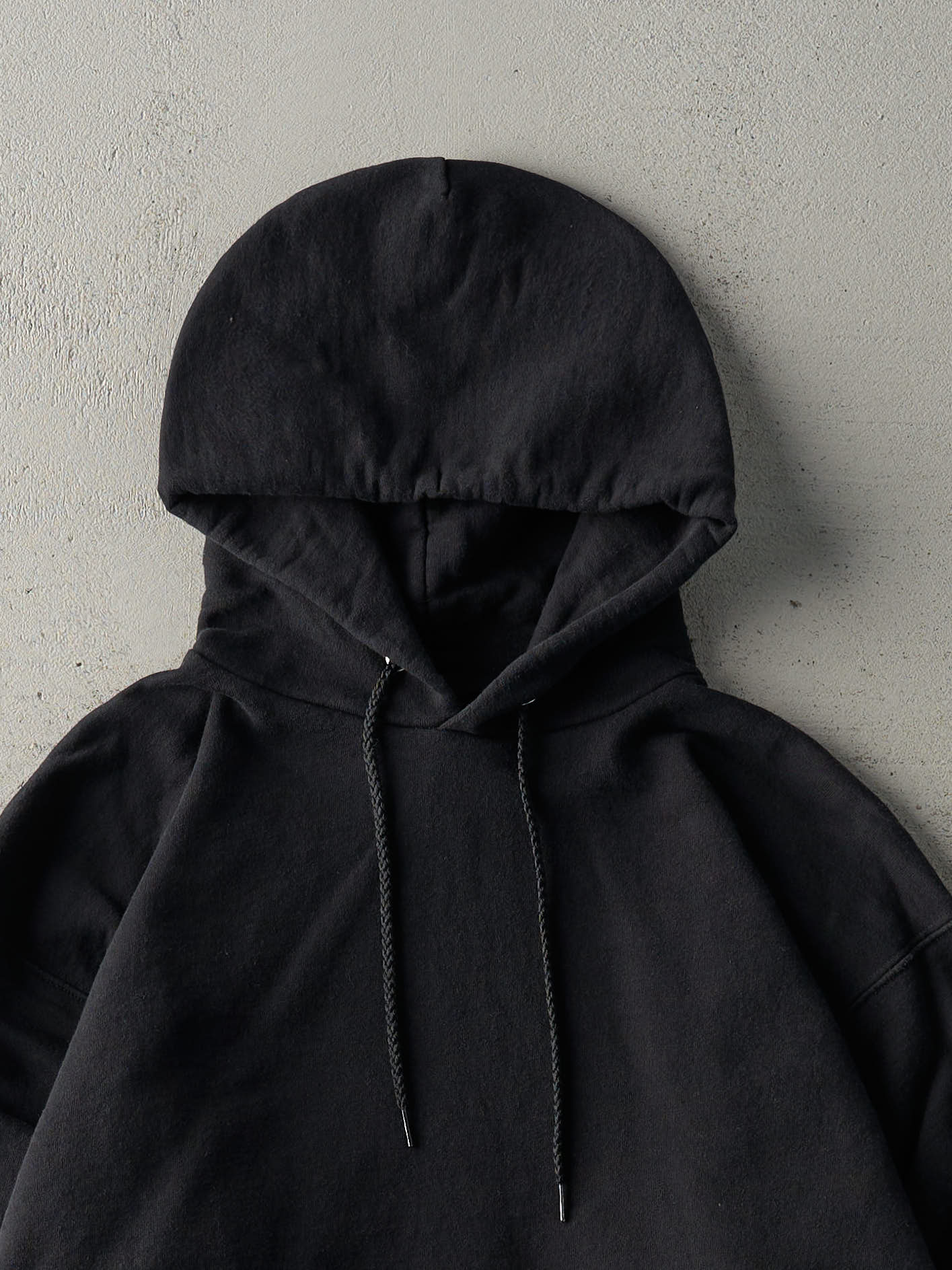 Vintage Y2K Black Blank Hoodie (M)