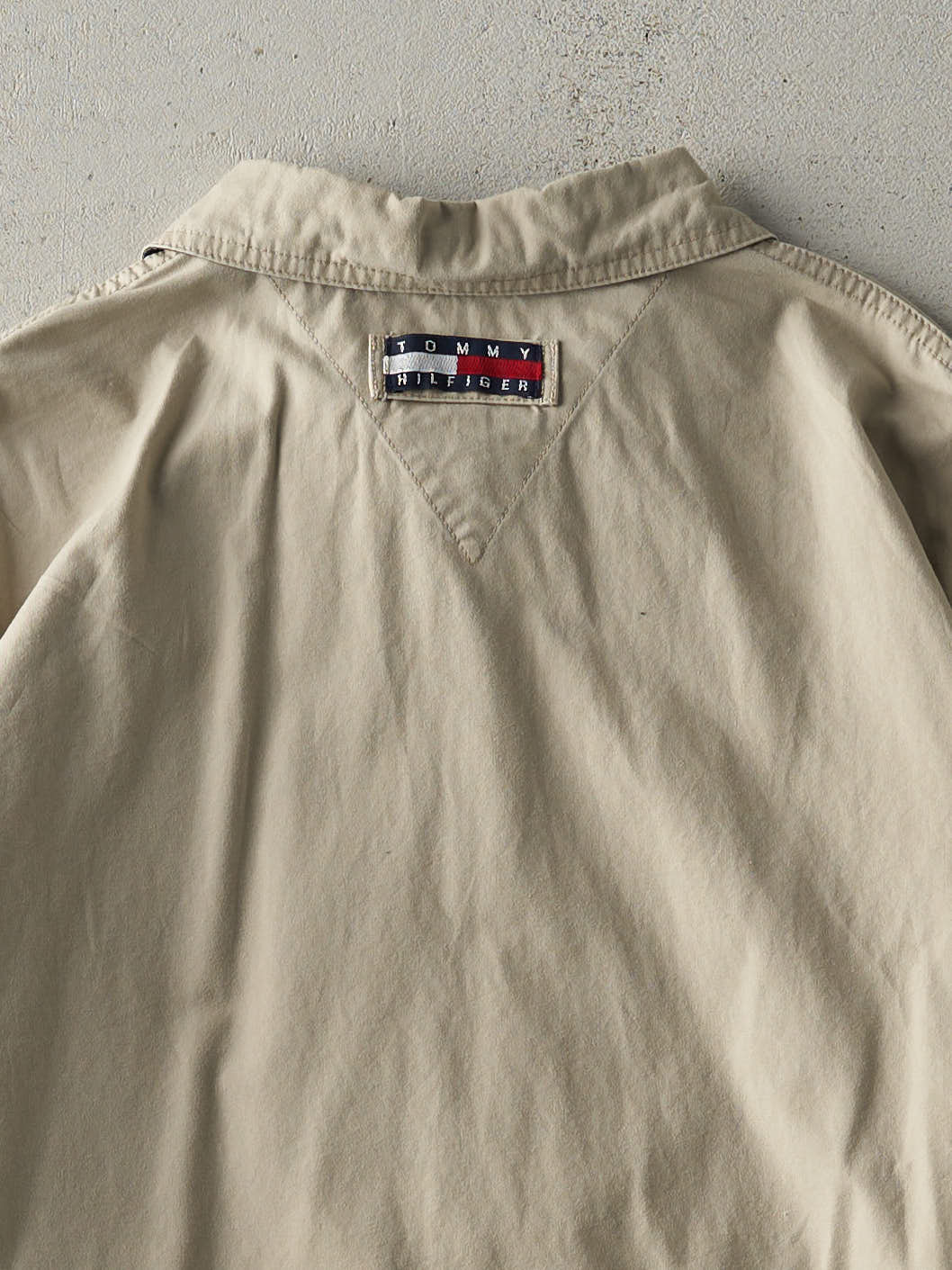 Vintage Y2K Beige Tommy Hilfiger Harrington Jacket (M)