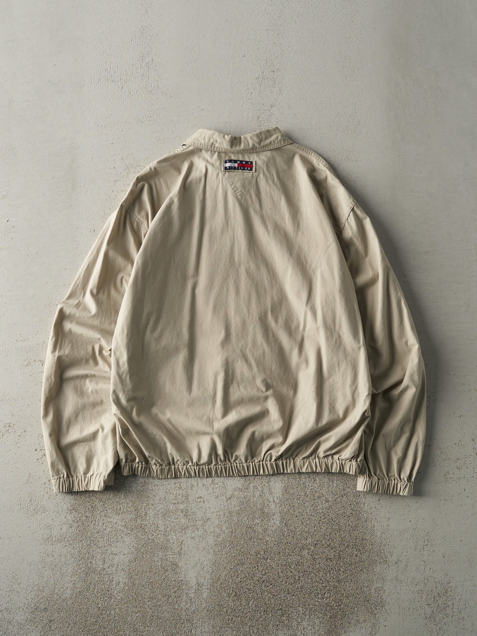 Vintage Y2K Beige Tommy Hilfiger Harrington Jacket (M)