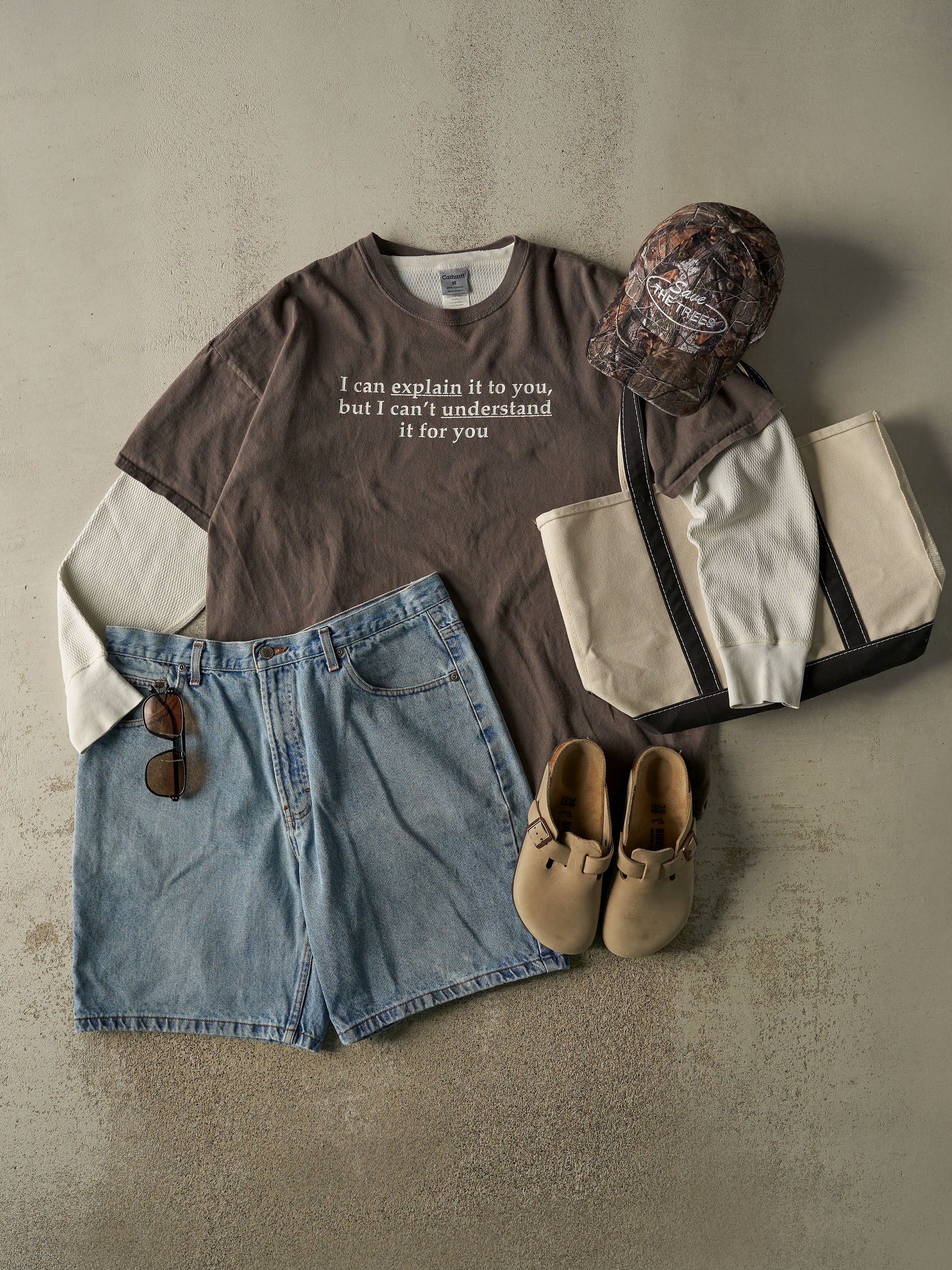 Vintage 90s Grey "I Can Explain It To You.." Slogan Tee (L/XL)