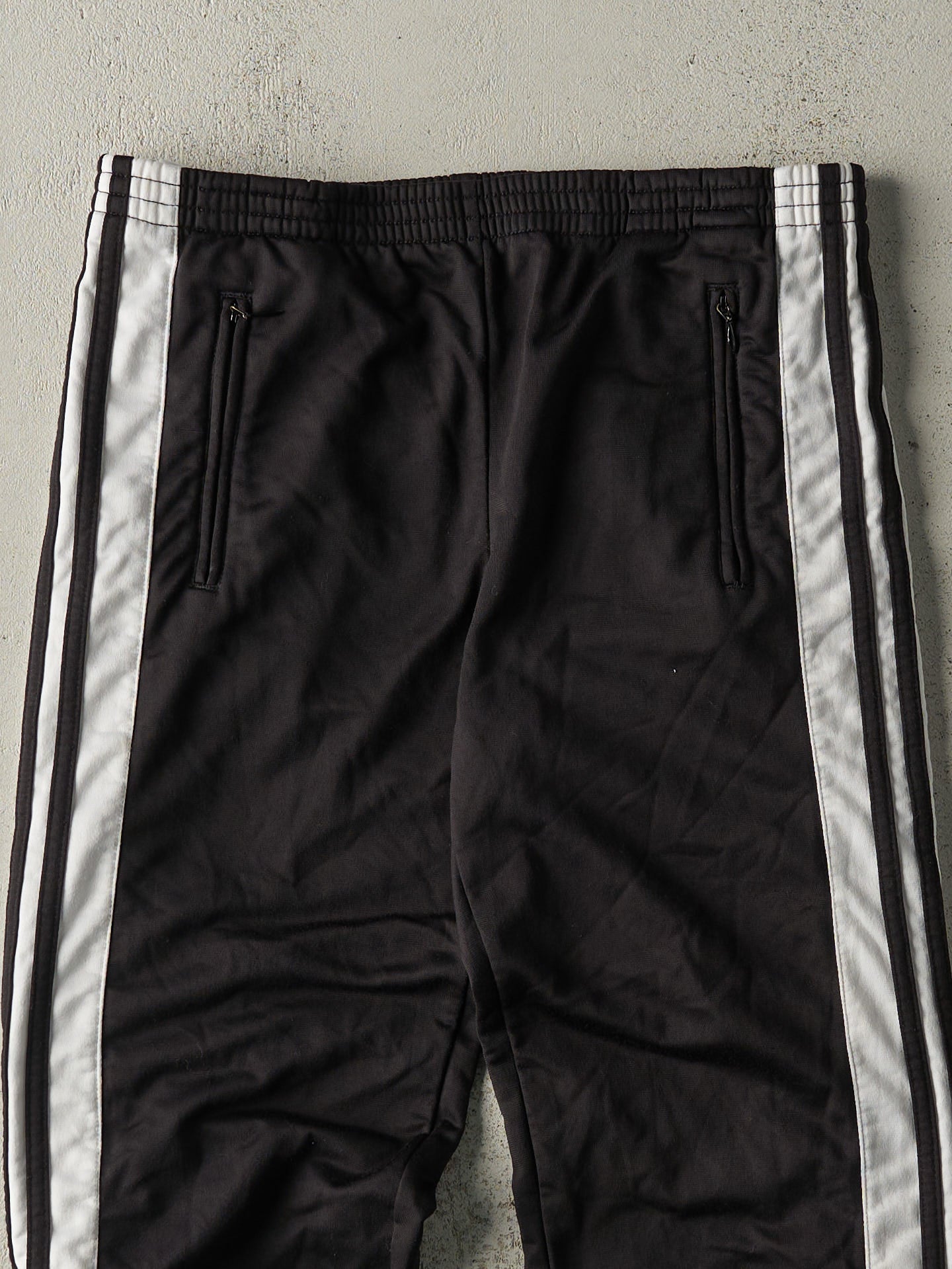 Vintage 90s Black Adidas Snap Off Track Pants (31x27.5