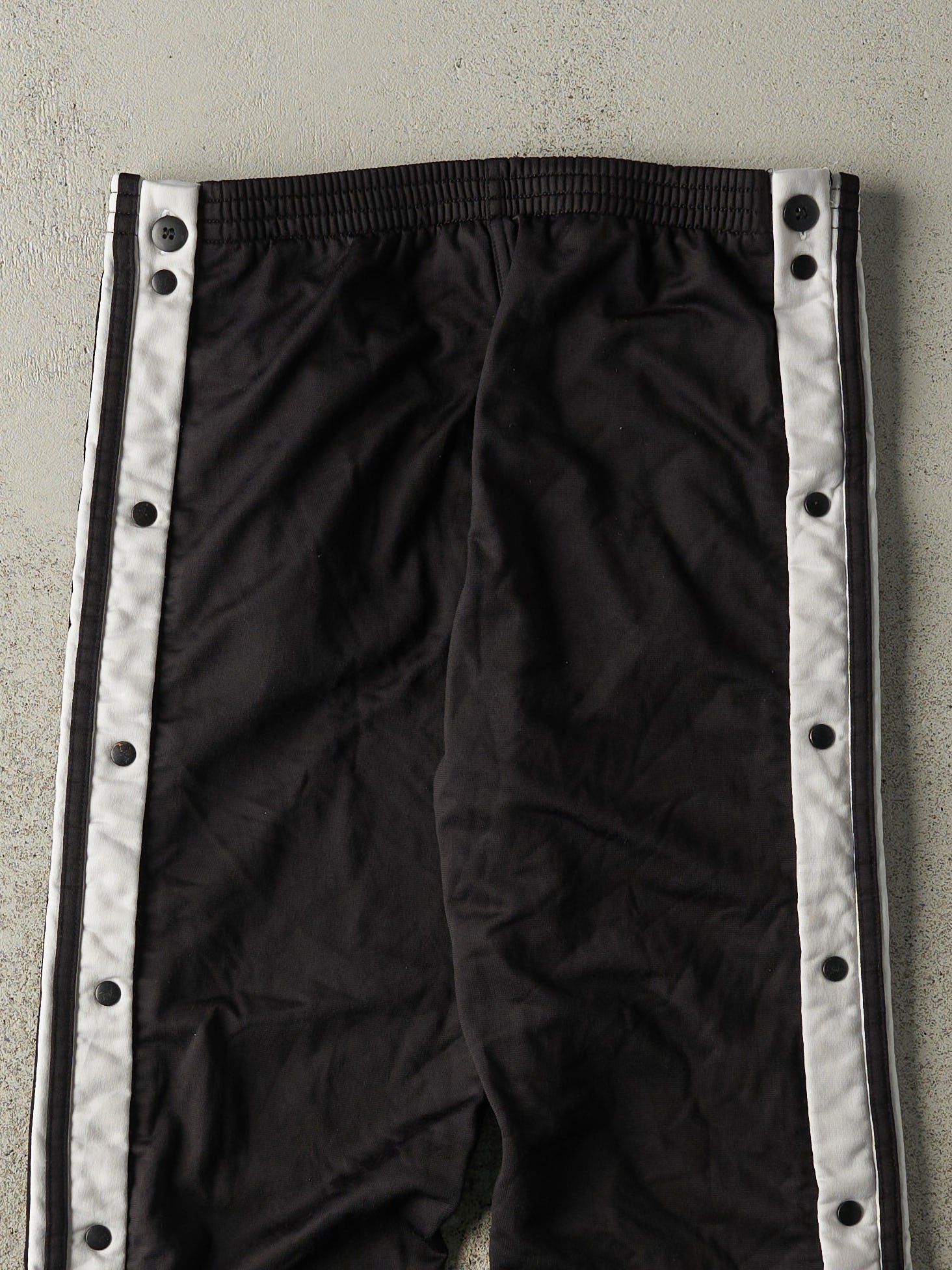 Vintage 90s Black Adidas Snap Off Track Pants (31x27.5)