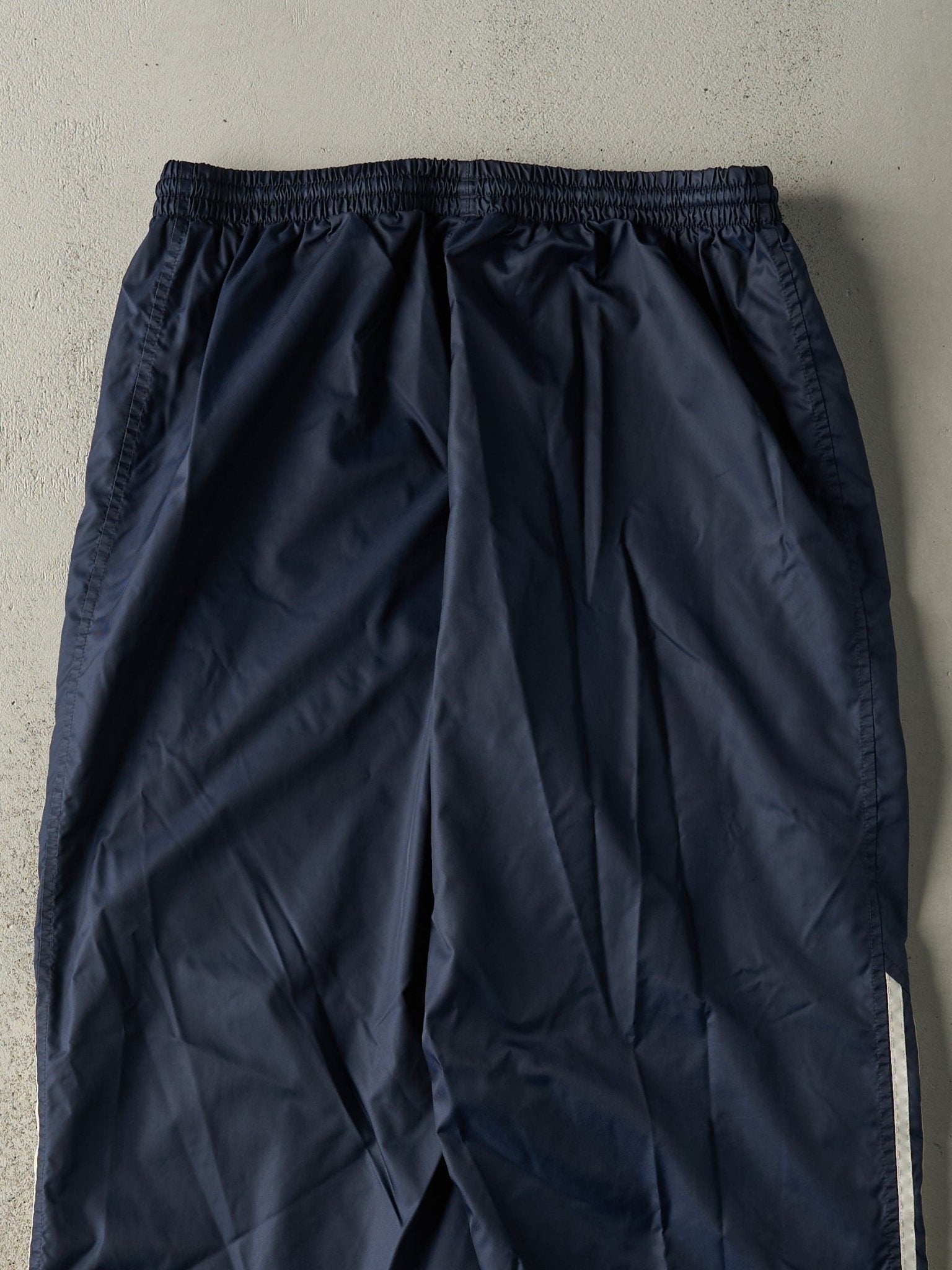 Vintage Y2K Navy Blue Adidas Windbreaker Pants (32x32)