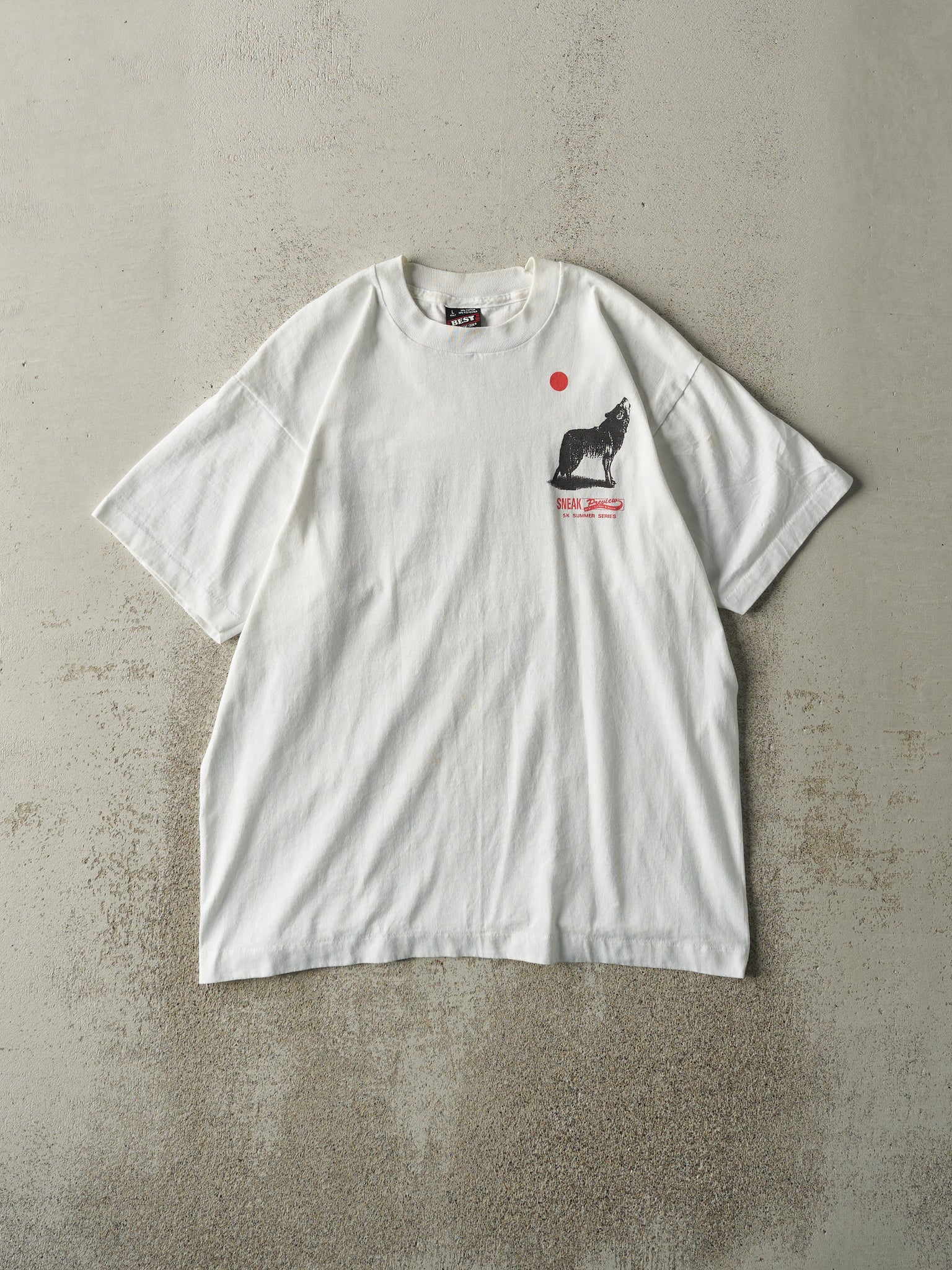 Vintage 90s White 5K Summer Series Single Stitch Tee (M)