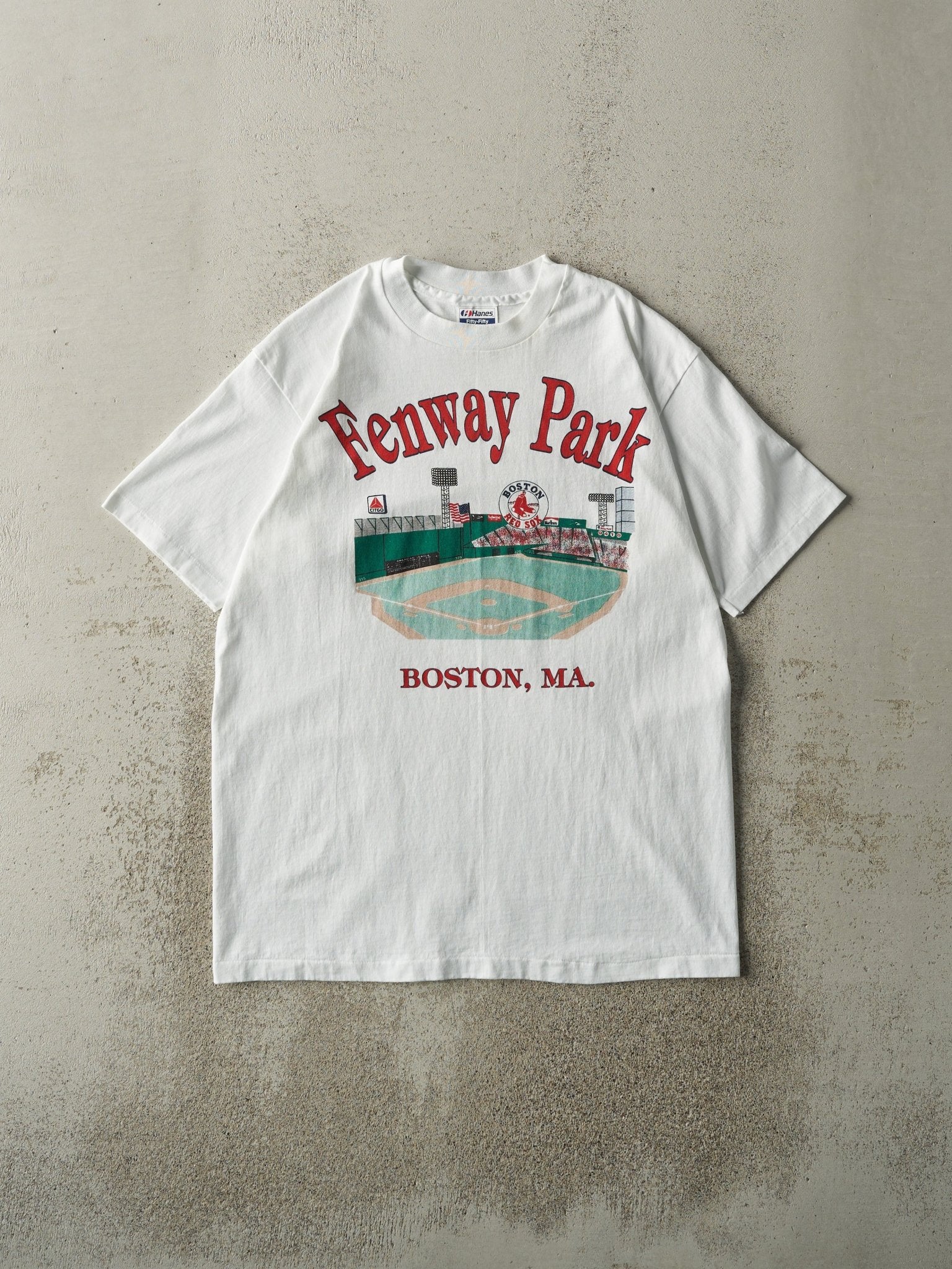 Vintage 80s White Fenway Park Single Stitch Tee (M)