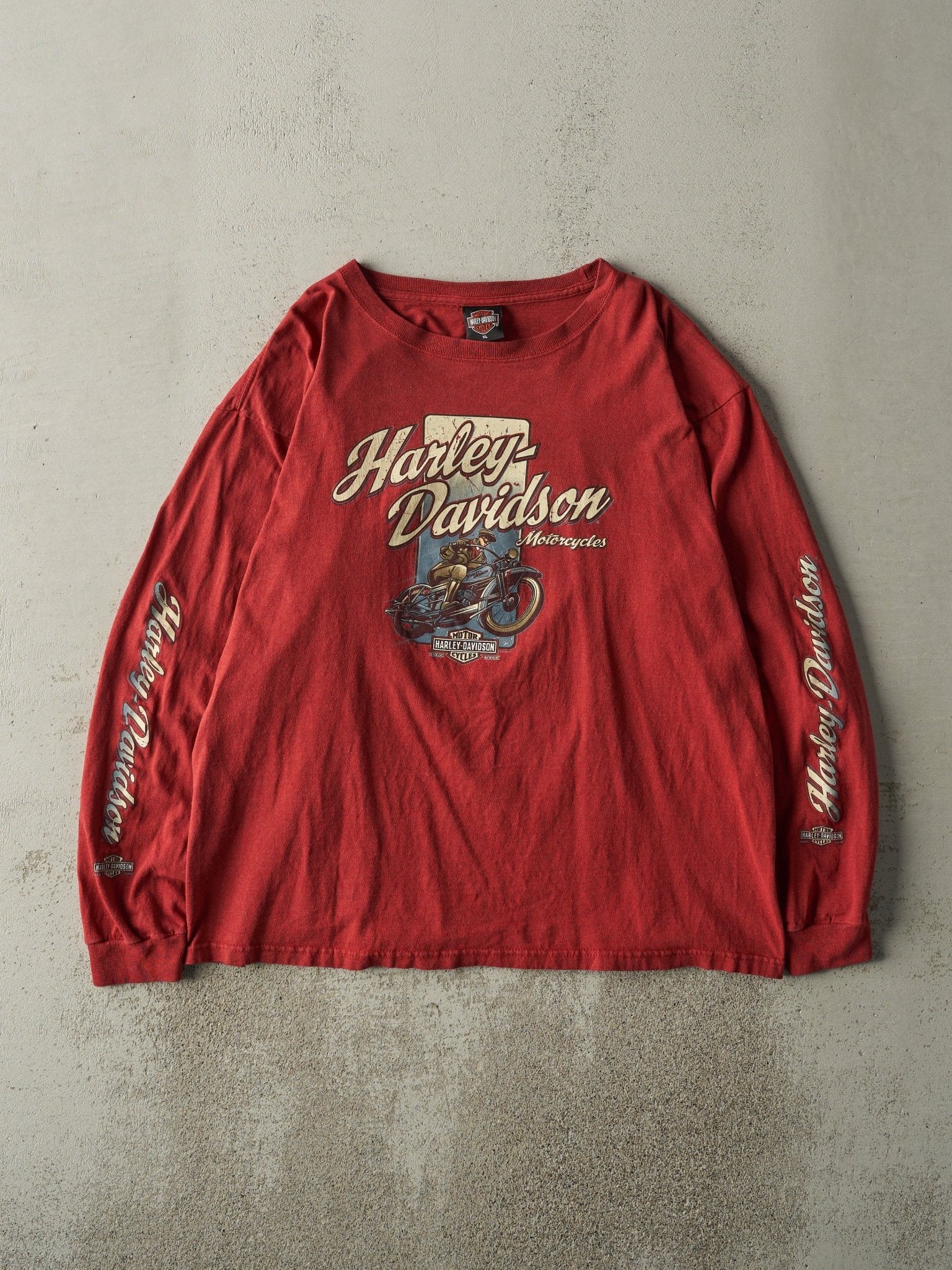 Vintage 05' Red Wisconsin Dells, Wisconsin Harley Davidson Long Sleeve (L)
