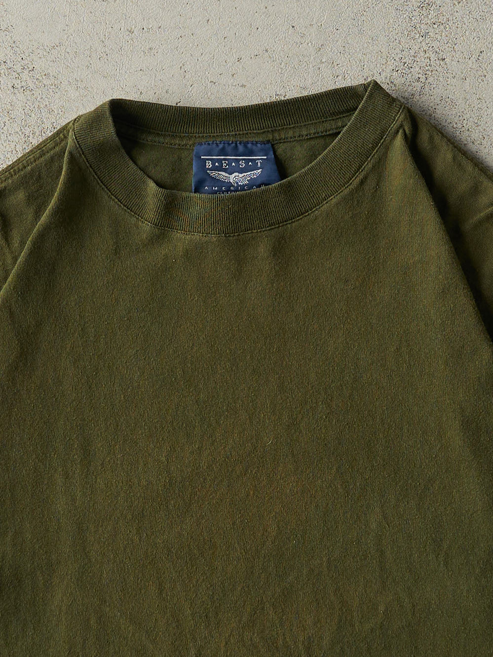 Vintage Y2K Green Blank Tee (L)