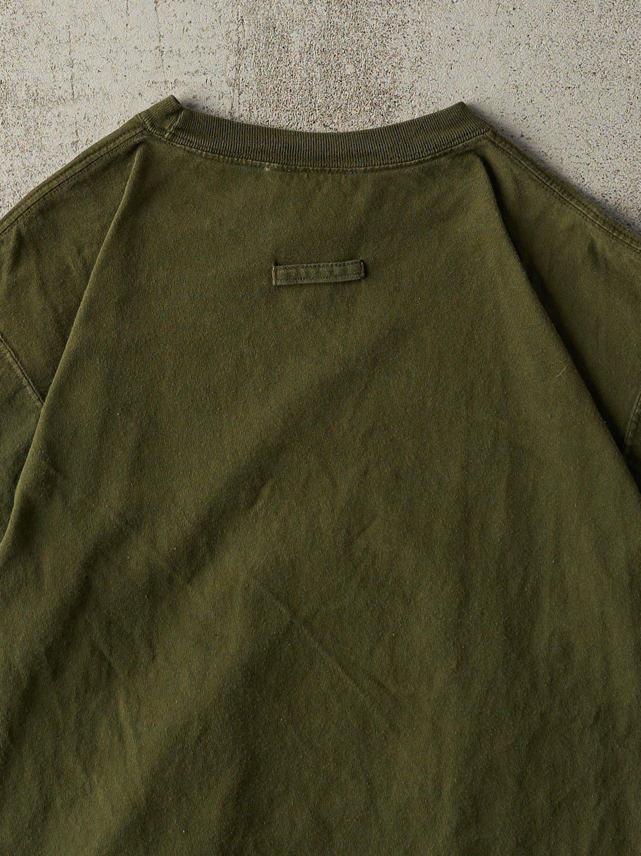 Vintage Y2K Green Blank Tee (L)
