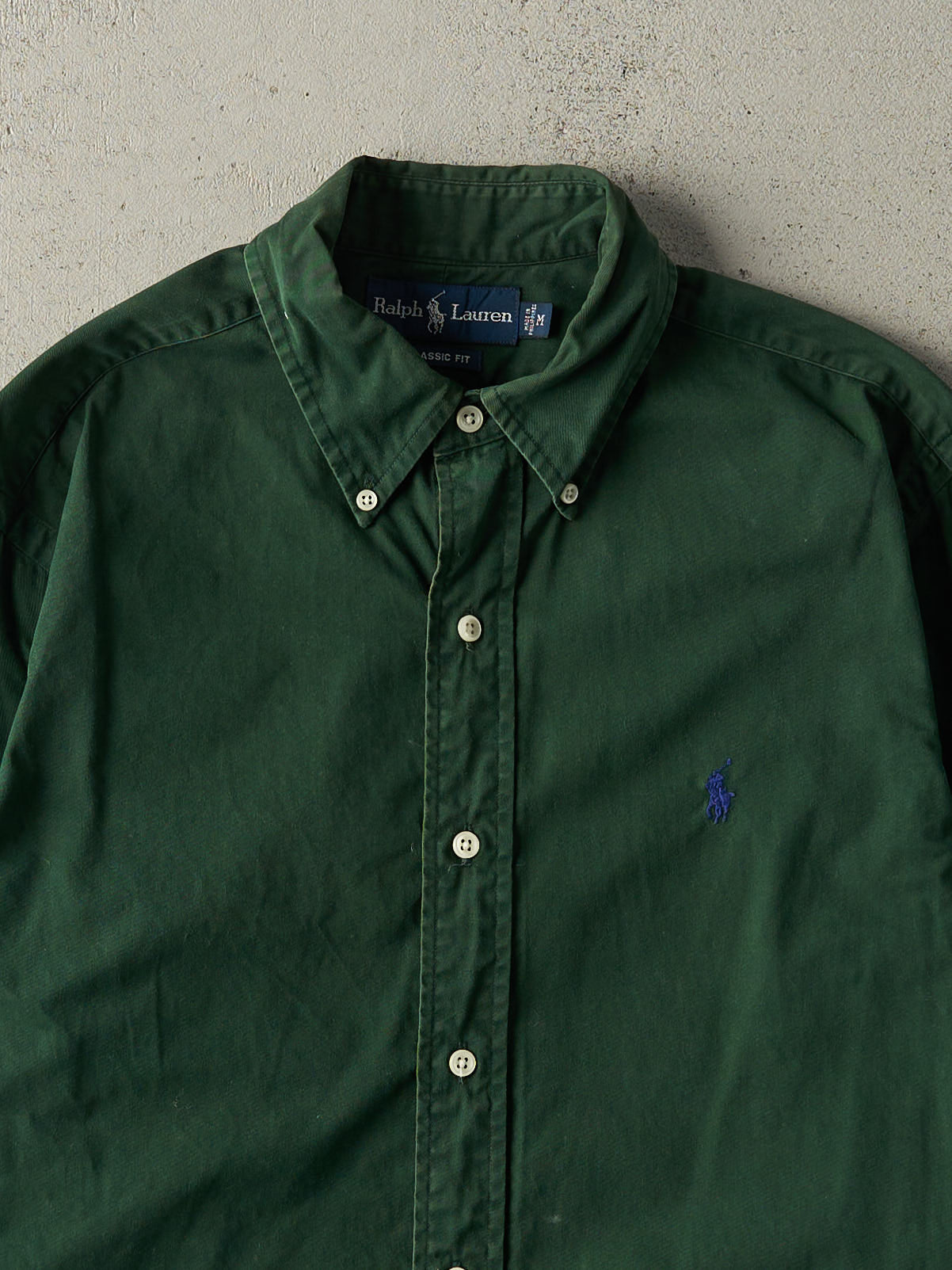 Vintage 90s Green Embroidered Ralph Lauren Button Up (M/L)