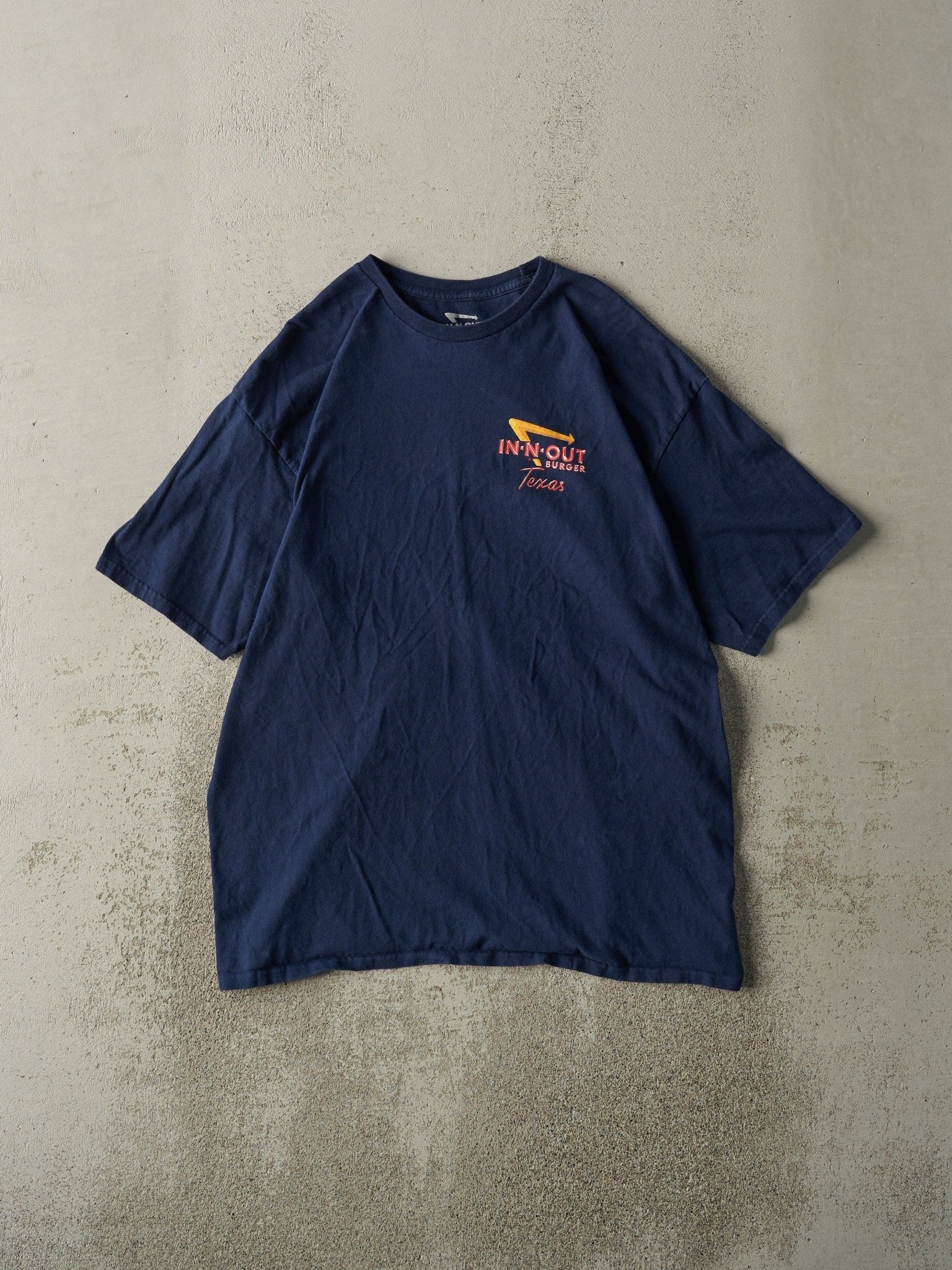 Vintage Y2K Navy Blue In & Out Burger Texas Tee (M)