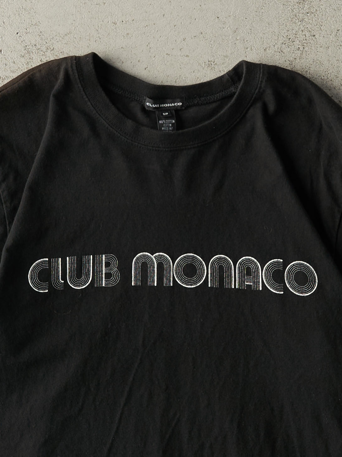 Vintage Y2K Black Club Monaco Tee (S/M)