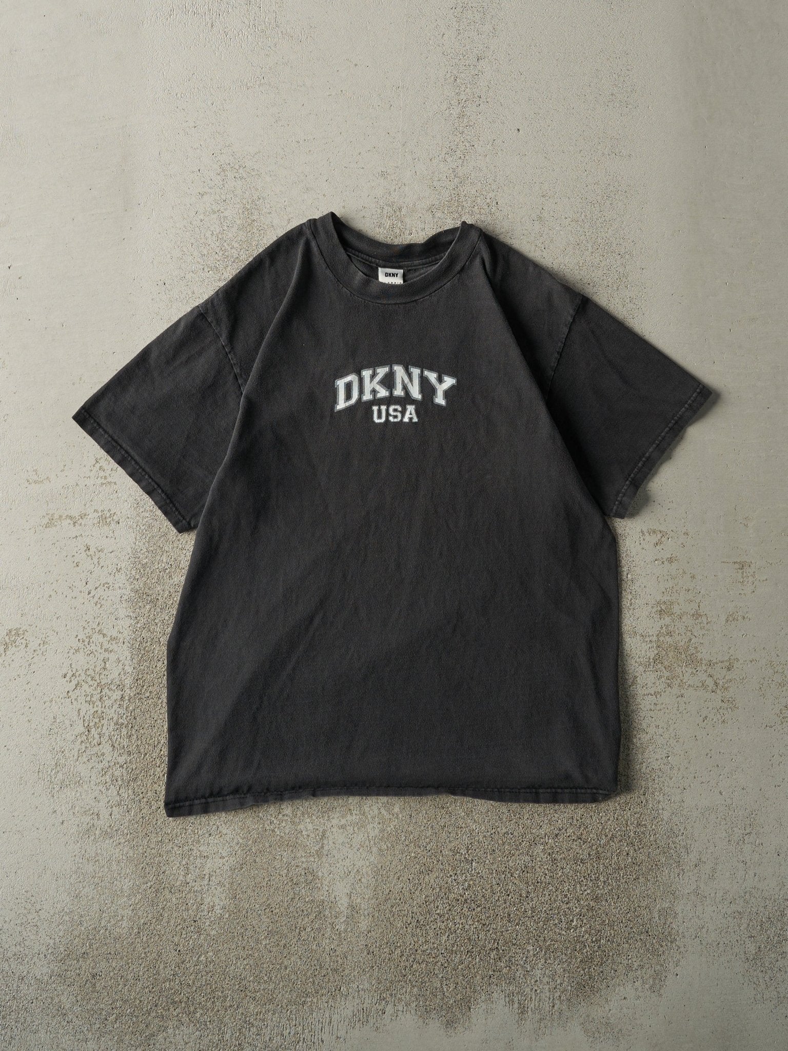 Vintage Y2K Faded Black DKNY Tee (M)