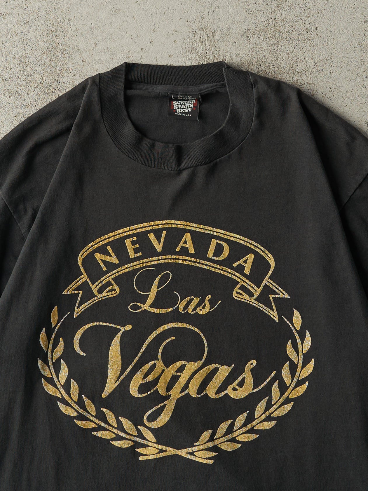 Vintage 80s Black Las Vegas Single Stitch Tee (M/L)