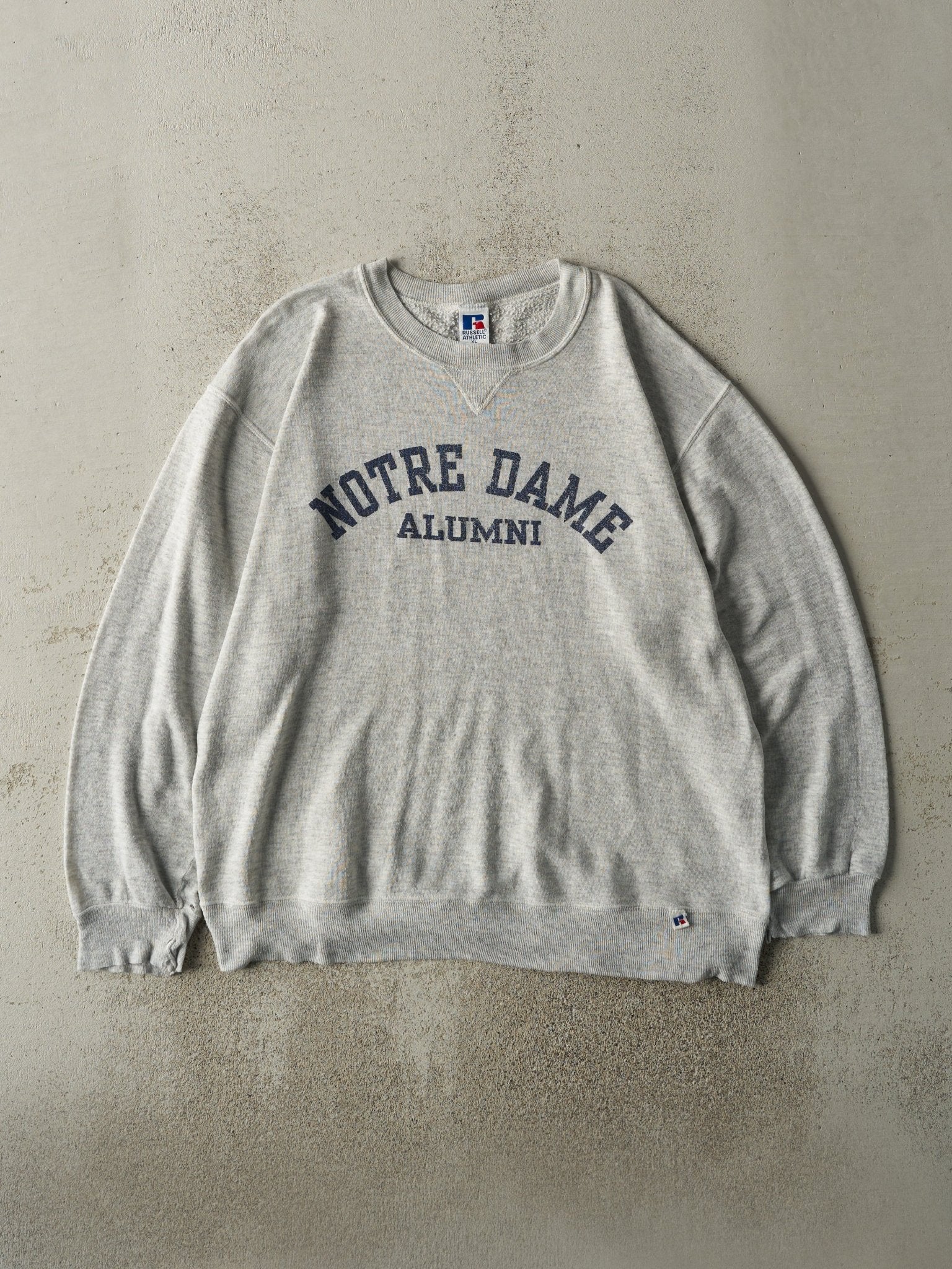Vintage 90s Heather Grey Notre Dame Alumni Lightweight Crewneck (L)