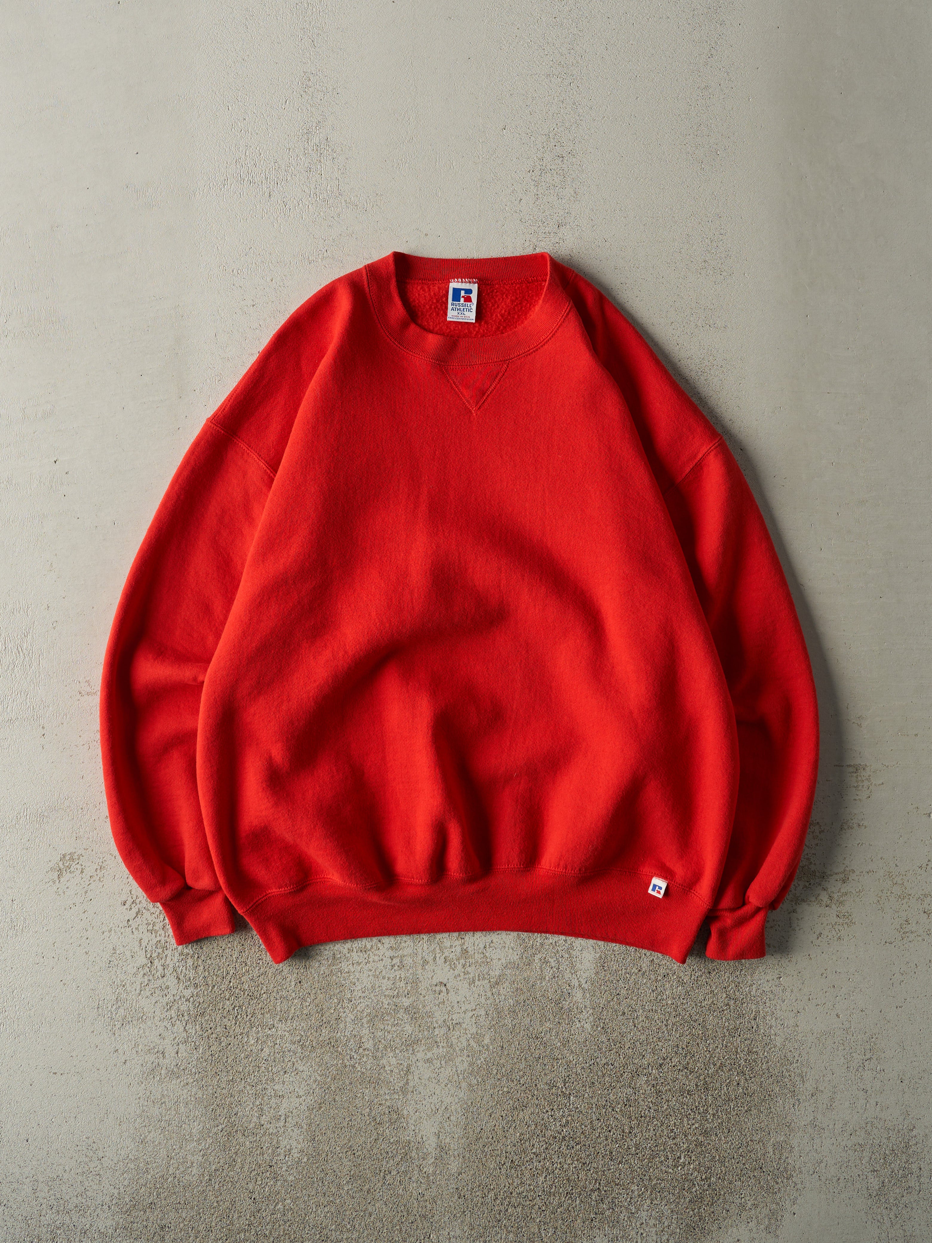 Vintage Russell Athletic shops Made in USA Red Crewneck Sweatshirt XXL