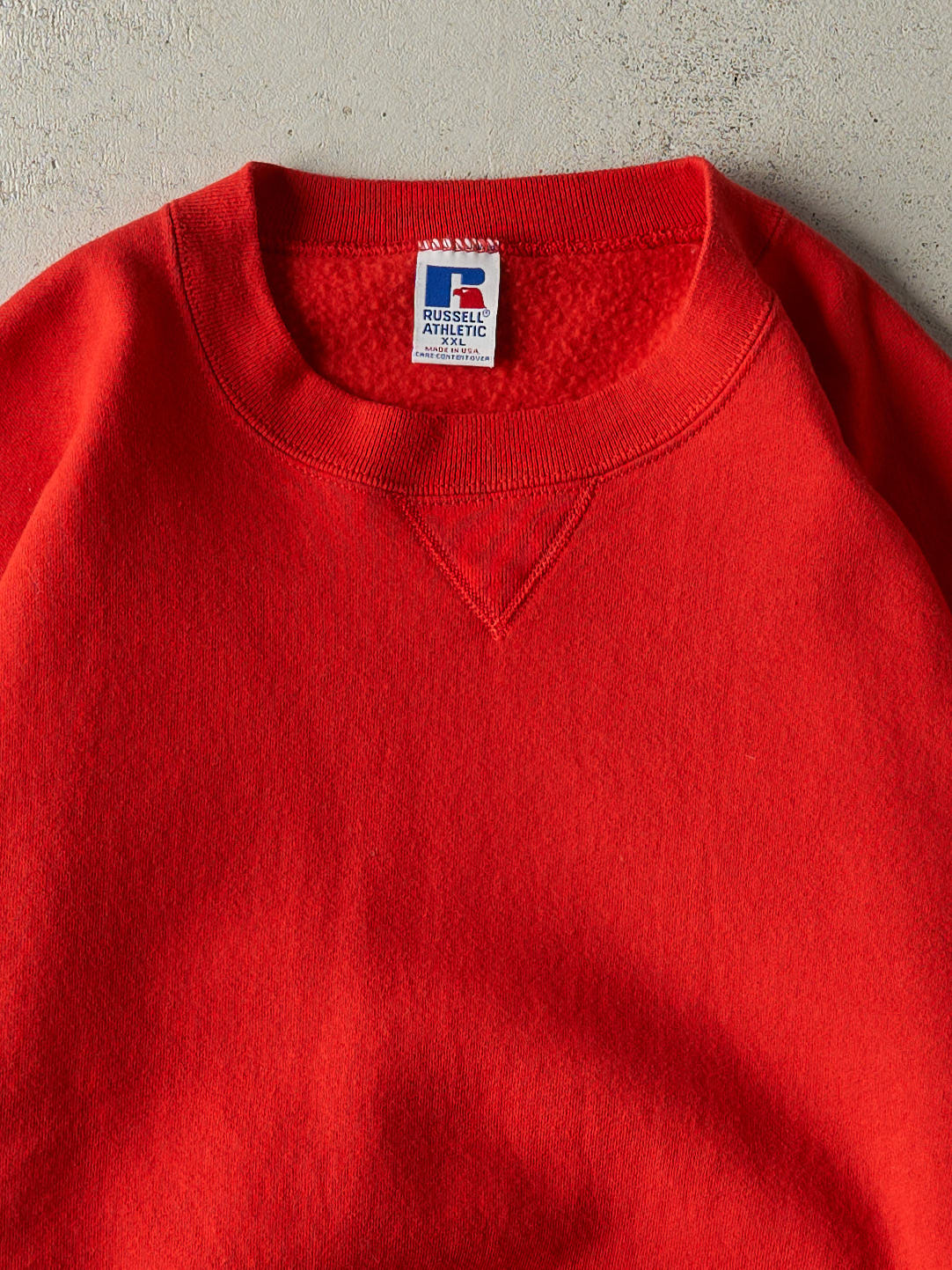 Vintage 90s Red Russell Athletic Blank Crewneck (XL)