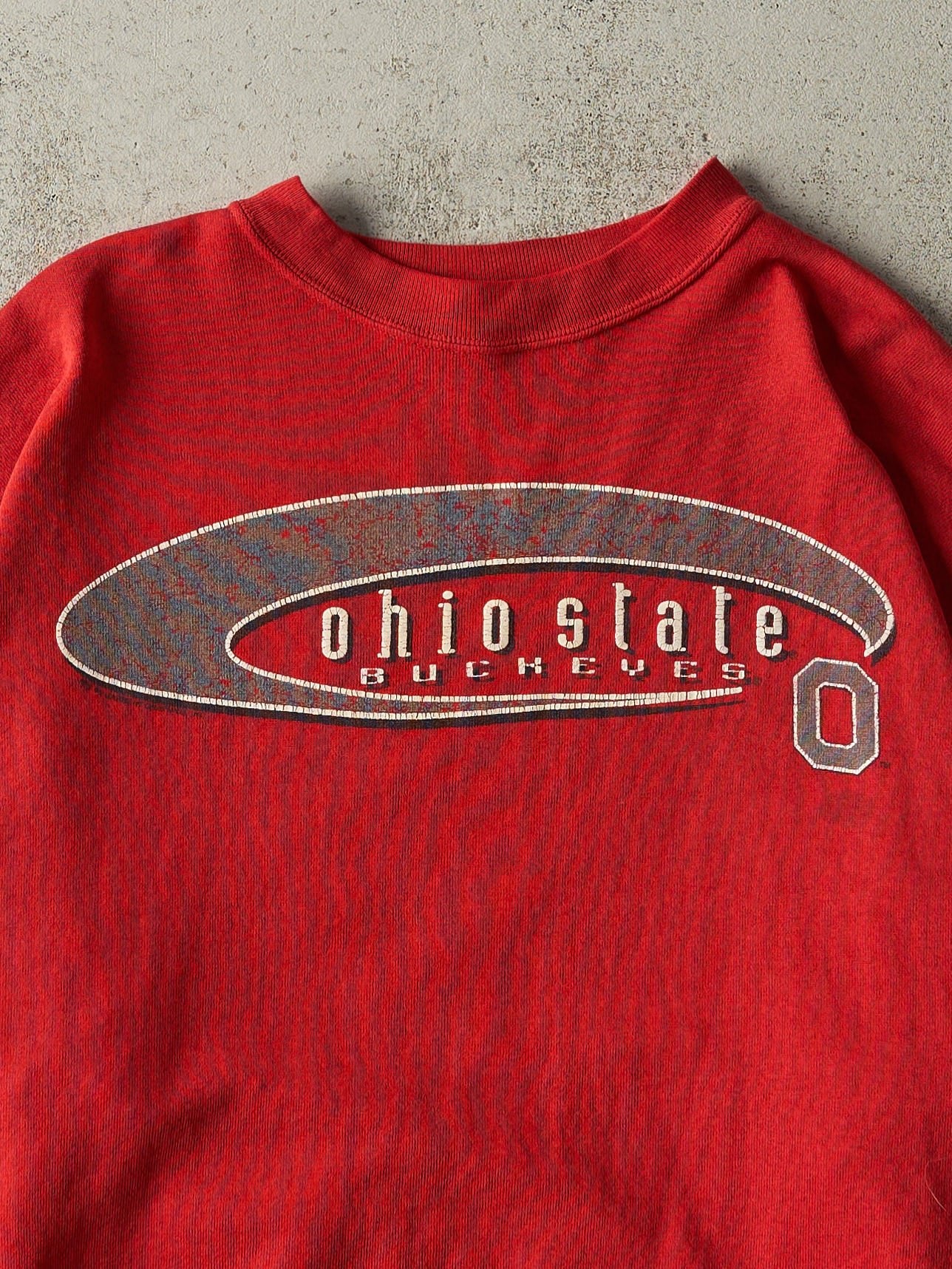 Vintage 90s Red Ohio State Buckeyes Lightweight Crewneck (L/XL)