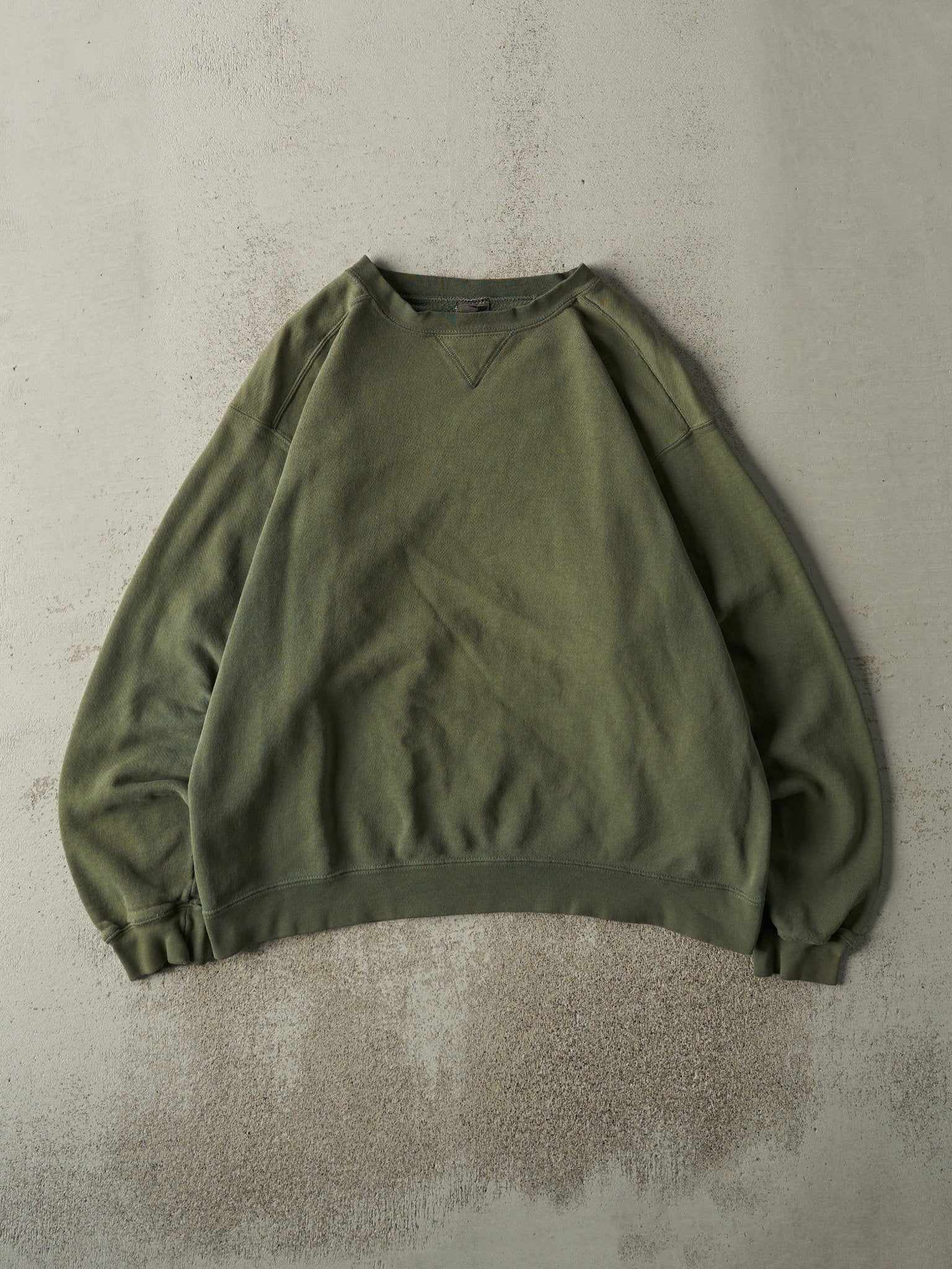 Vintage 90s Green Blank Crewneck (L)