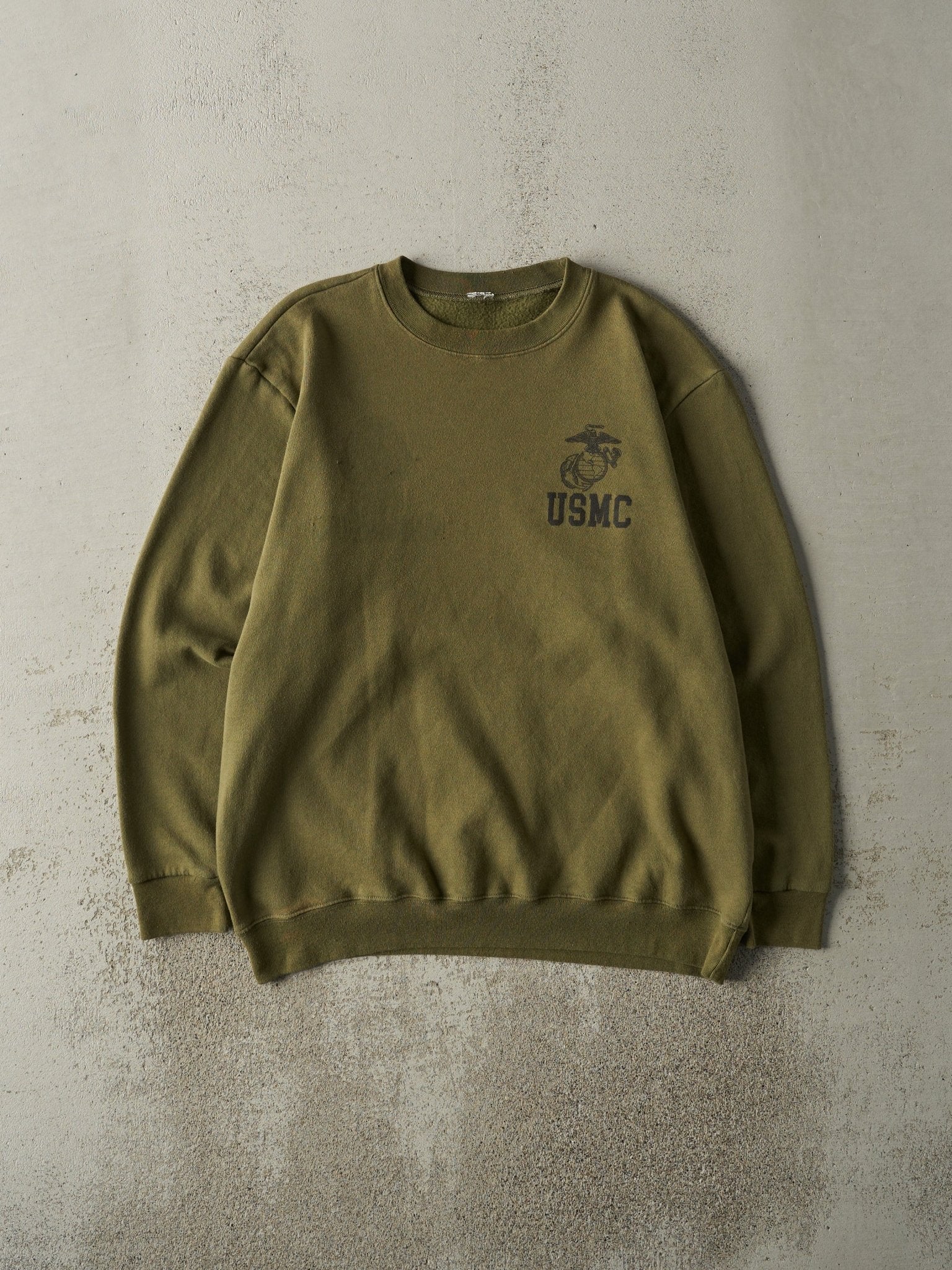 Vintage 90s Green USMC Crewneck (L)