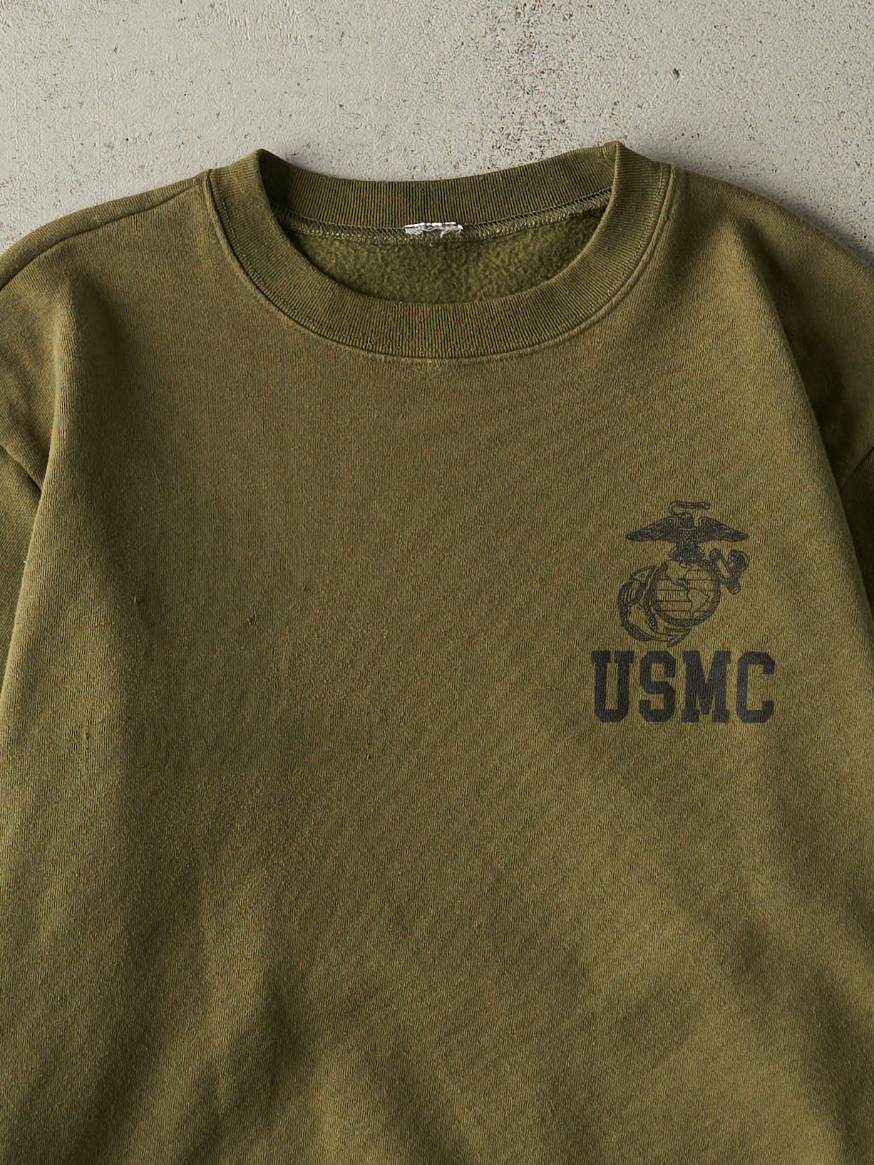 Vintage 90s Green USMC Crewneck (L)