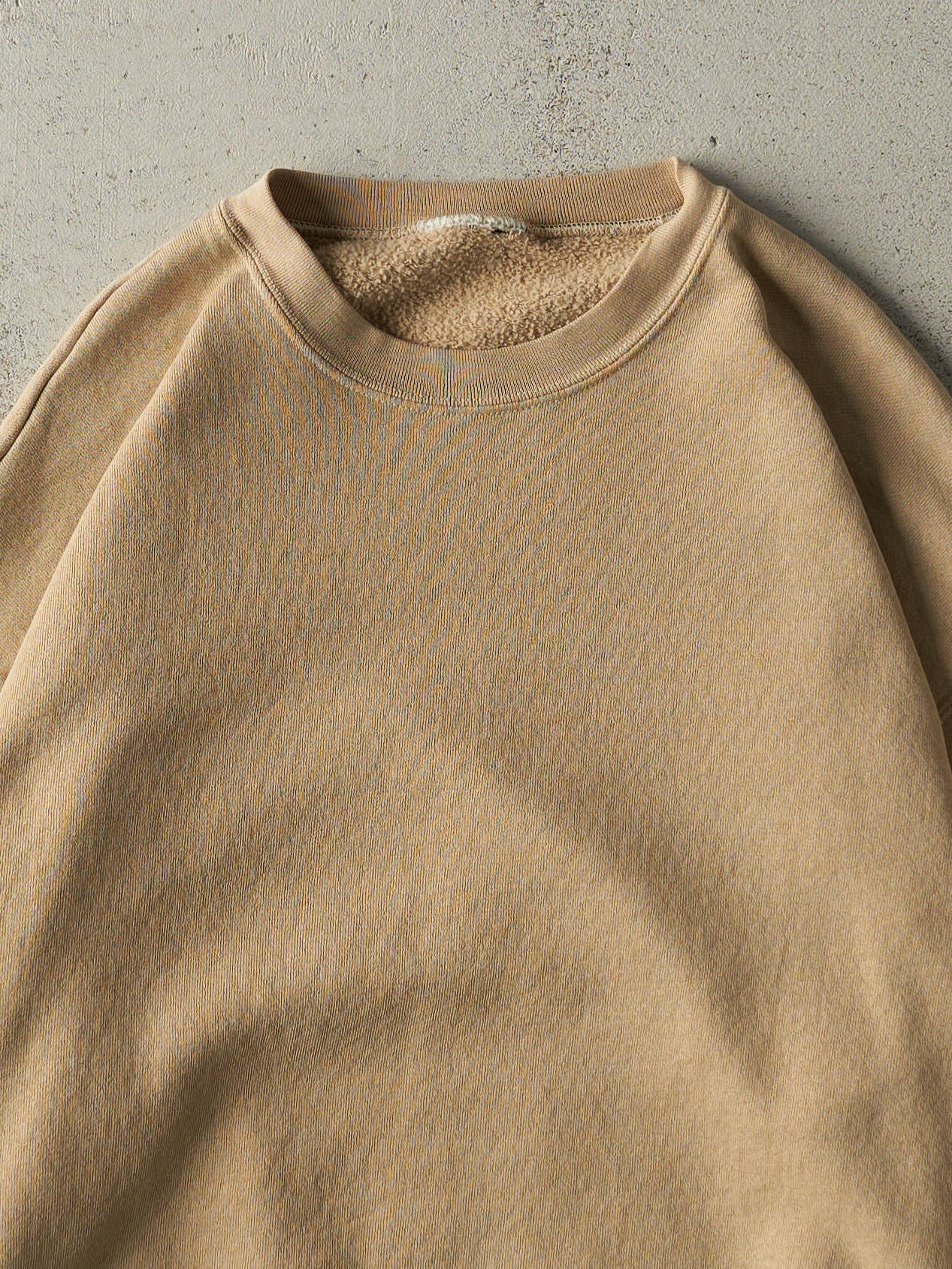 Vintage 90s Beige Blank Crewneck (XL)