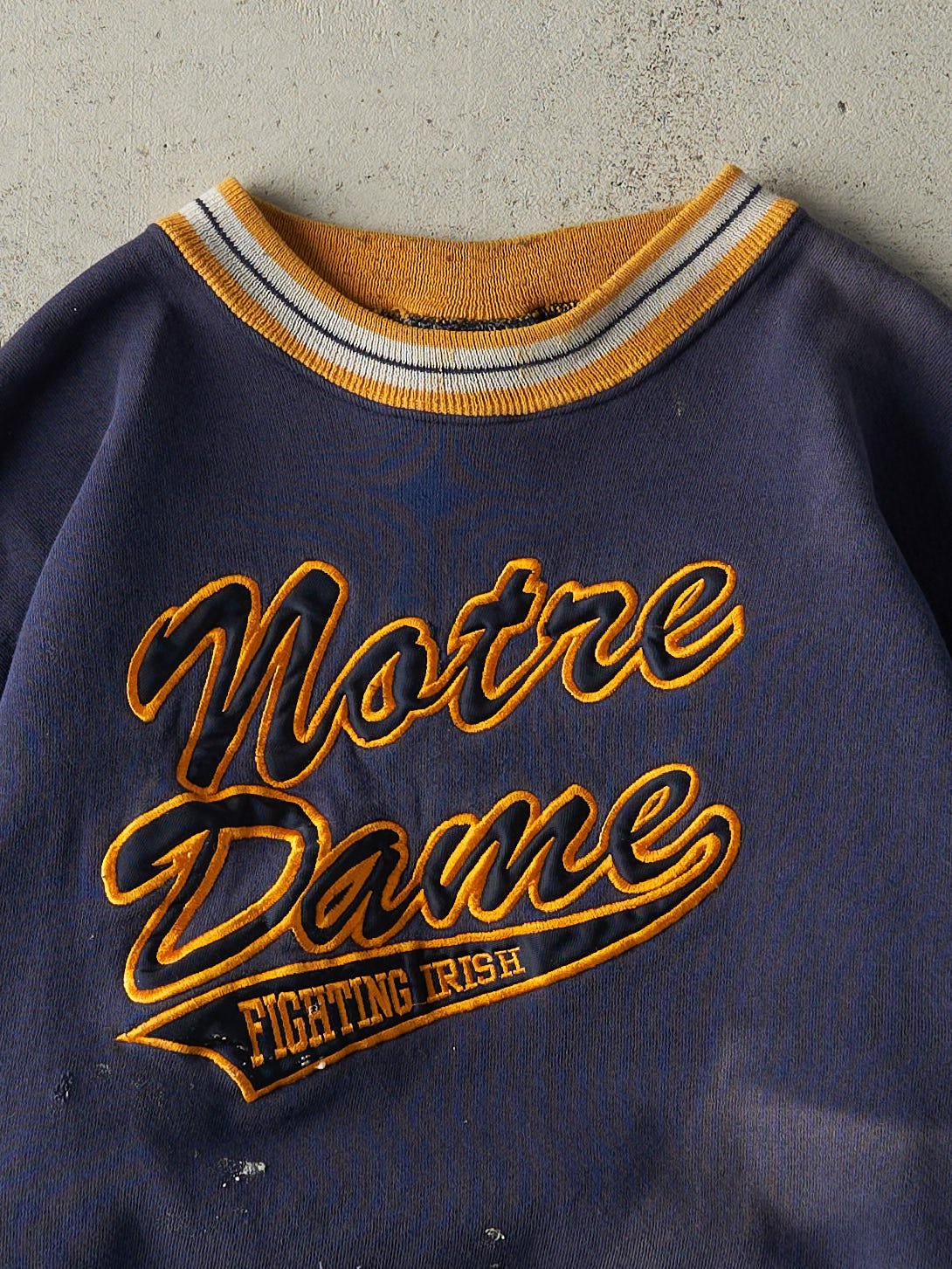 Vintage 90s Navy Blue Notre Dame Fighting Irish Crewneck (M)