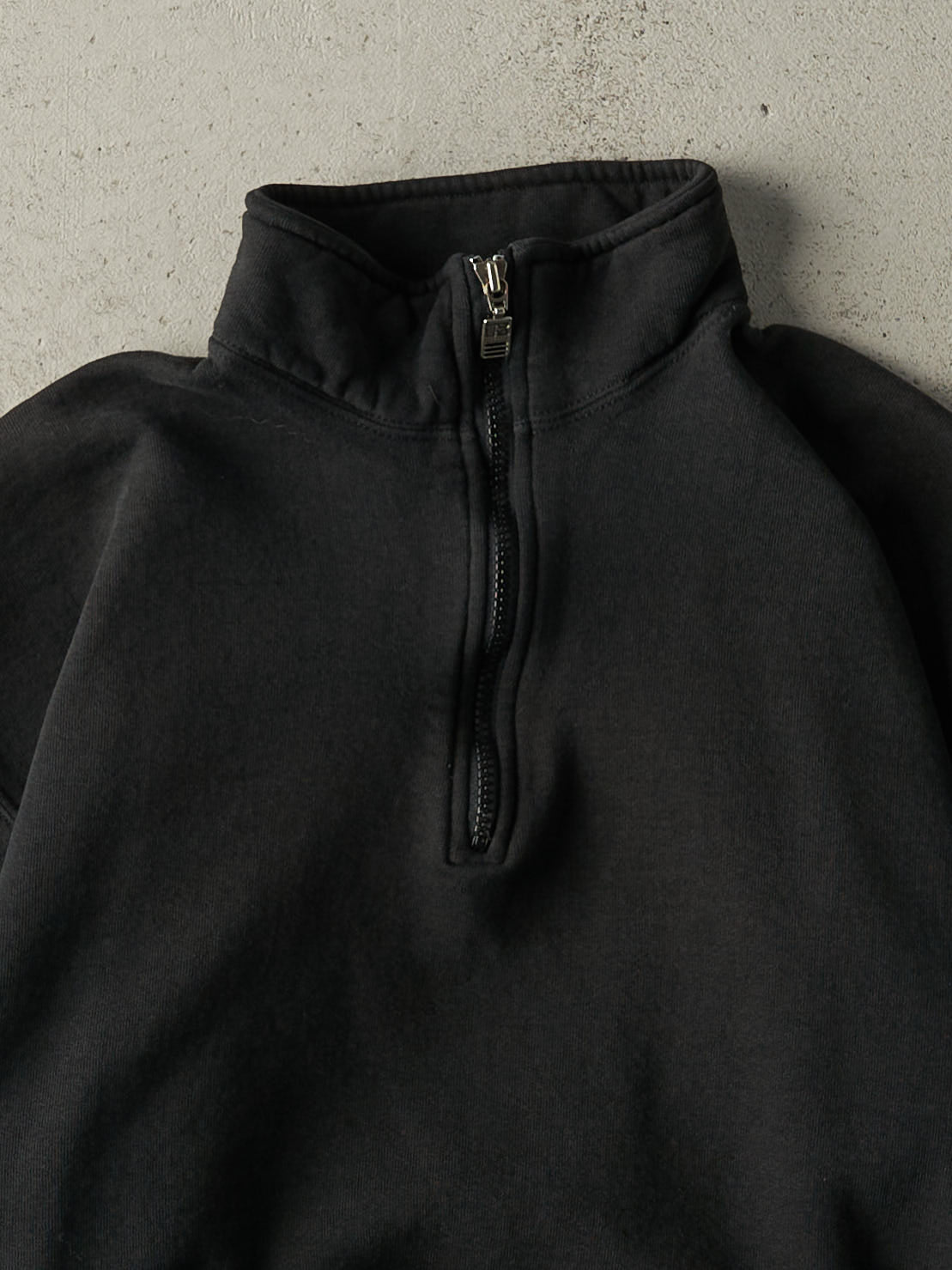 Vintage 90s Black Russell Athletic Quarter Zip Sweater (M)