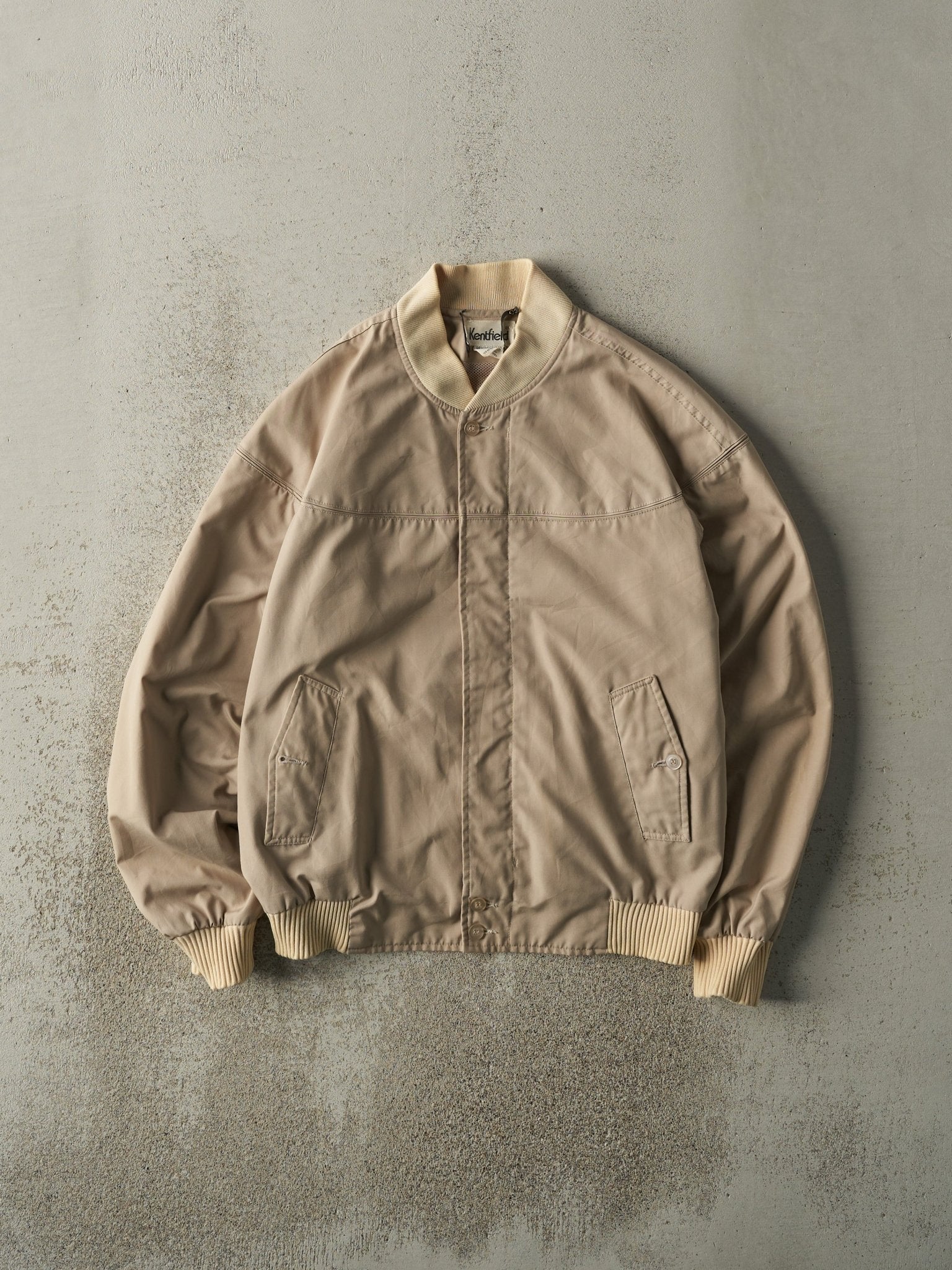 Vintage 80s Beige Kentfield Harrington Jacket (M/L)