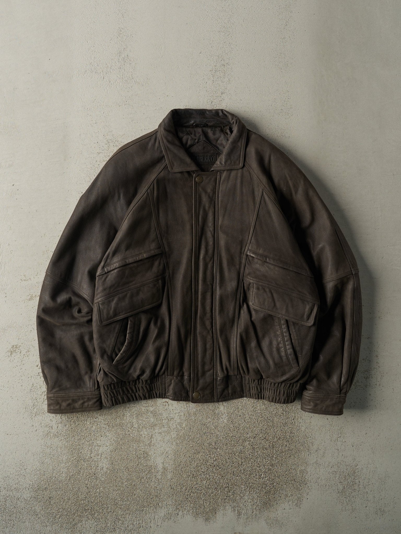 Vintage 90s Brown Timberbay Soft Leather Jacket (L)