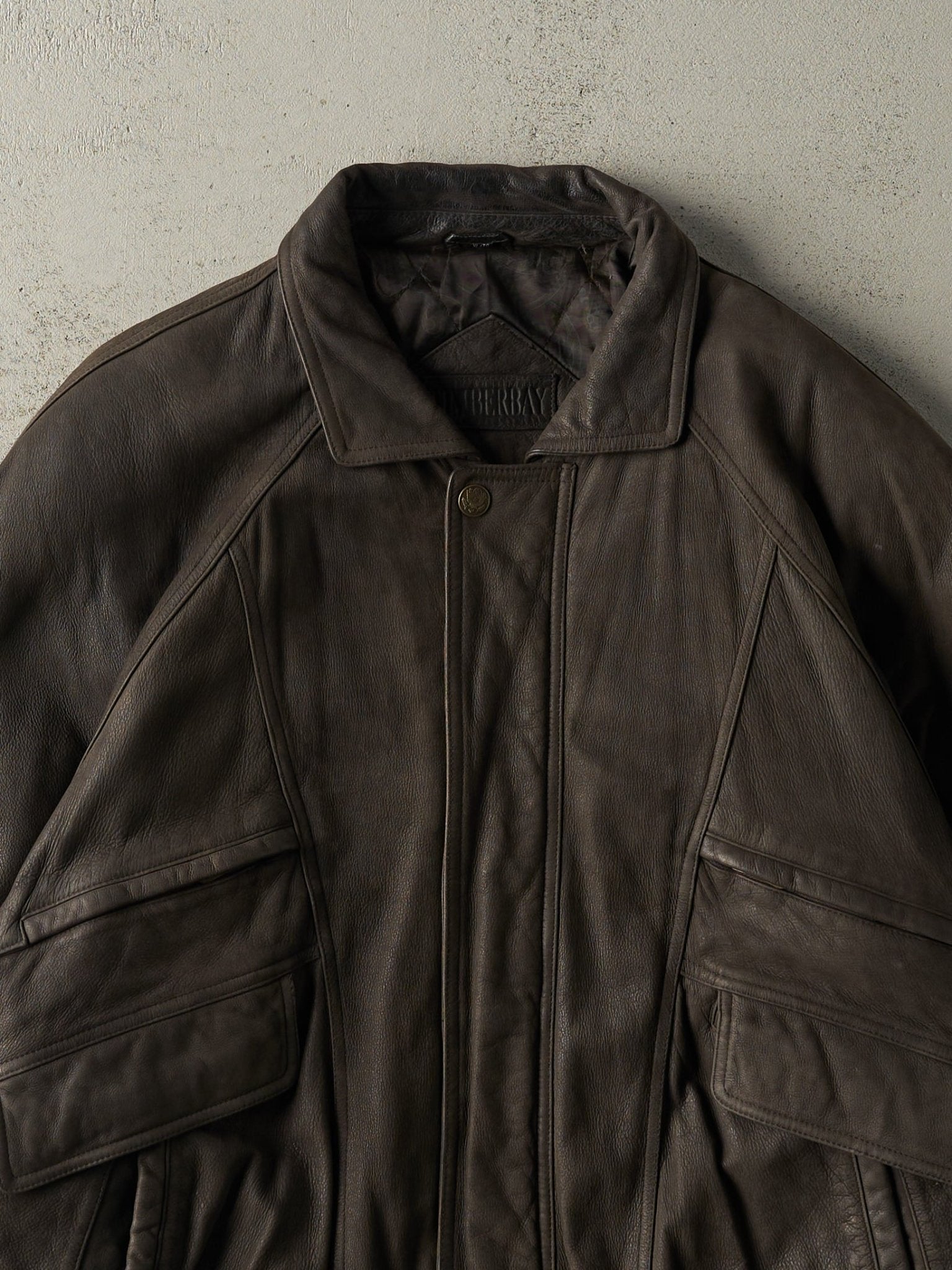 Vintage 90s Brown Timberbay Soft Leather Jacket (L)