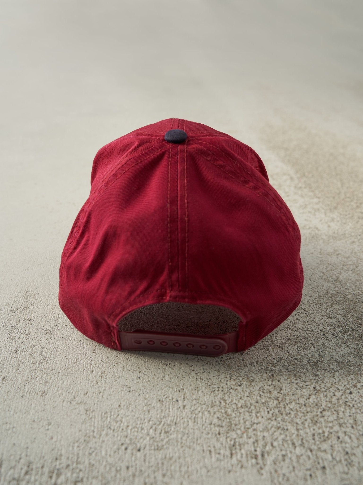 Vintage 90s Red & Navy Oklahoma Sooners Embroidered Snapback