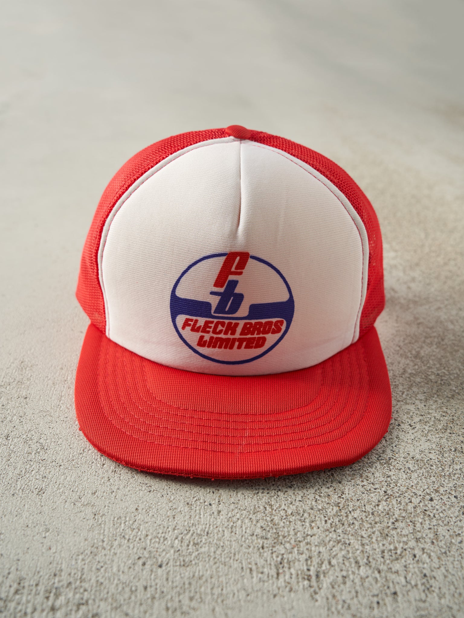 Vintage 80s Red Fleck Brds Limited Foam Trucker Hat