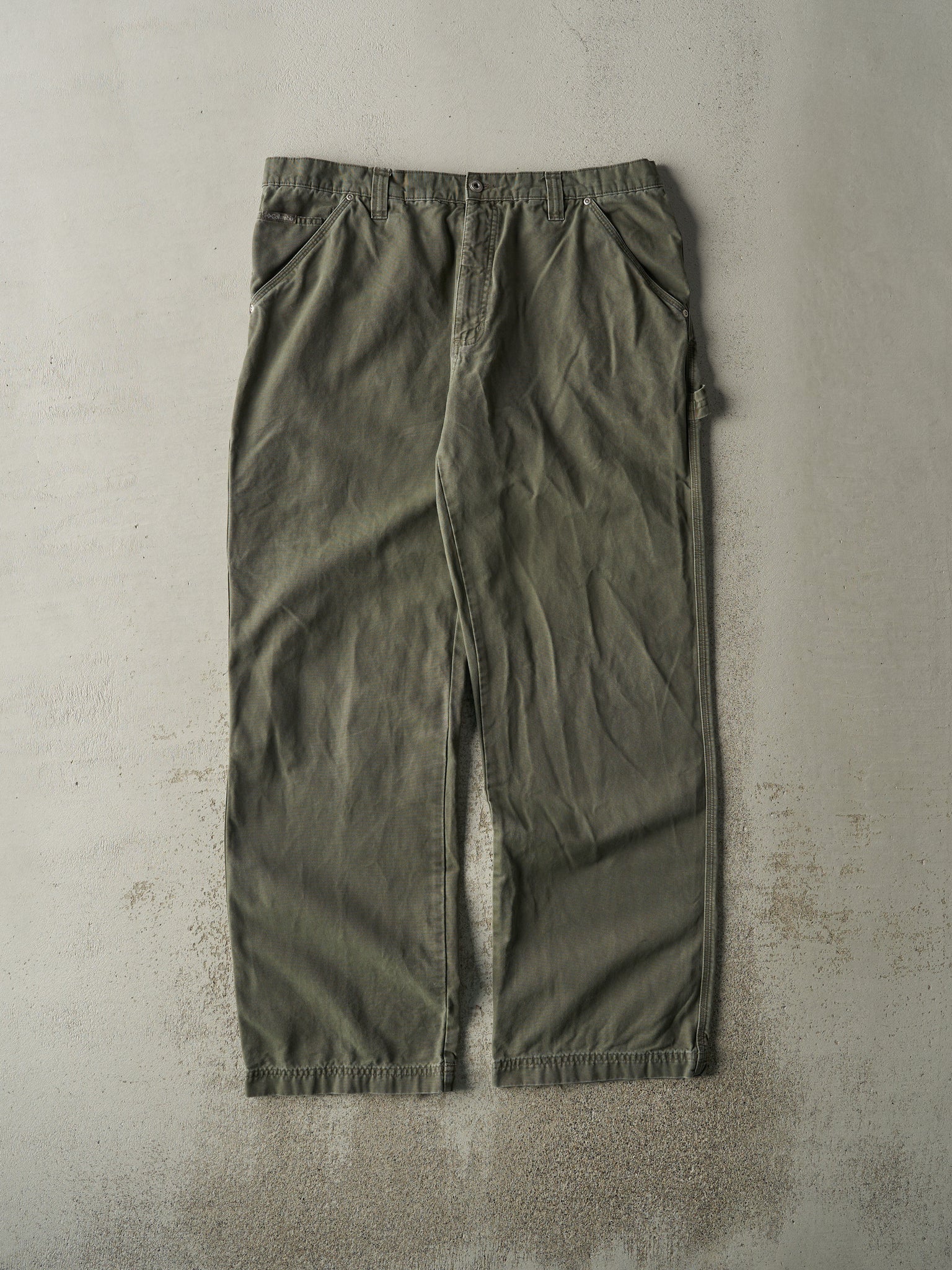 Vintage Y2K Green Columbia Lightweight Carpenter Pants (38x33)