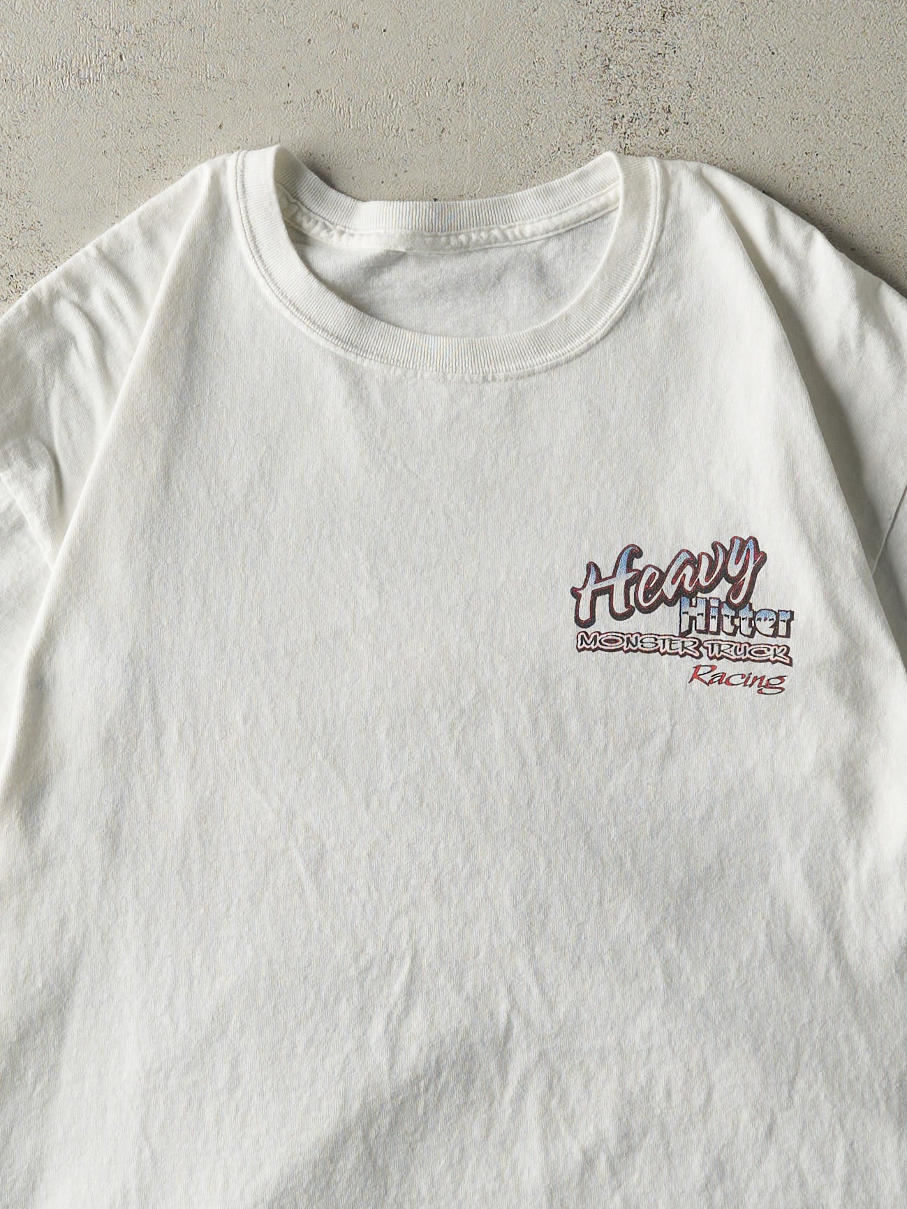 Vintage Y2K White Heavy Hitter Monster Truck Tee (M)