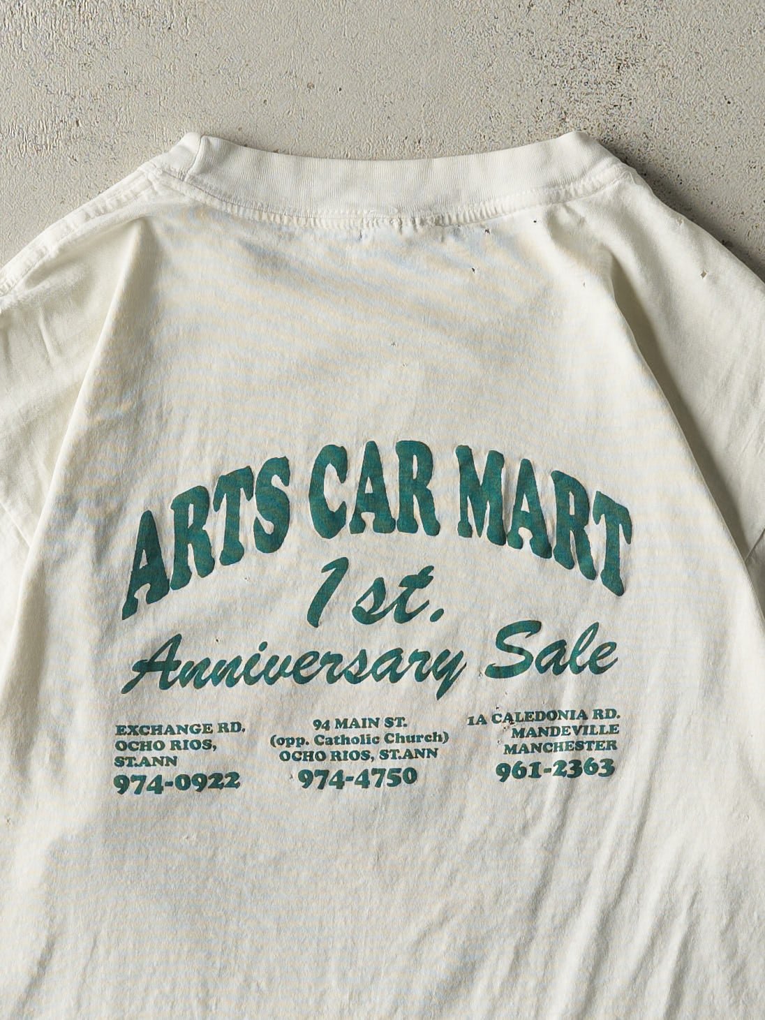 Vintage Y2K White Arts Car Mart Tee (L)