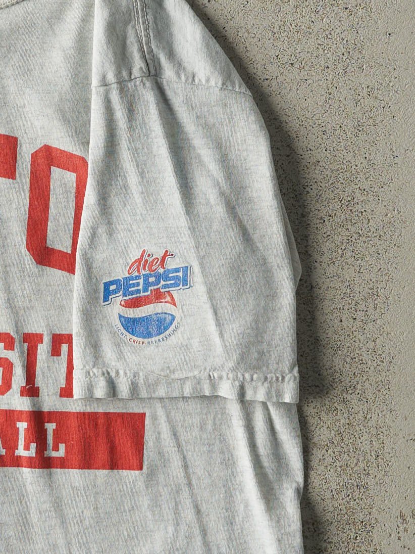 Vintage Y2K Heather Grey Boston University Basketball Tee (XS)