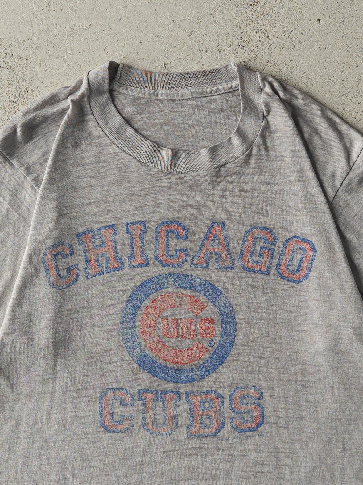 Vintage 80s Grey Chicago Cubs Tee (S)