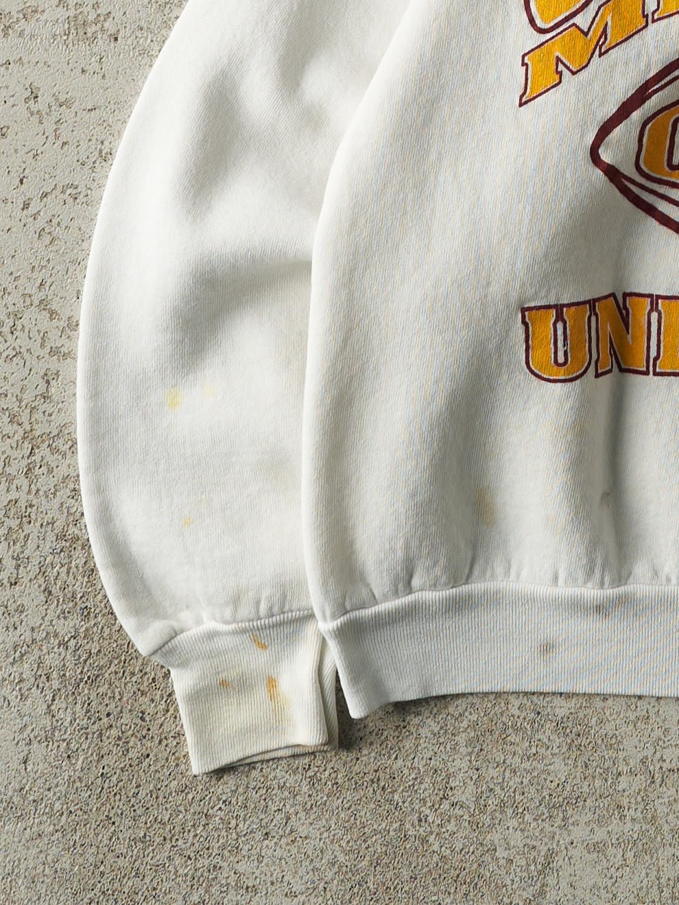 Vintage 80s White Central Michigan University Chips Crewneck (M)