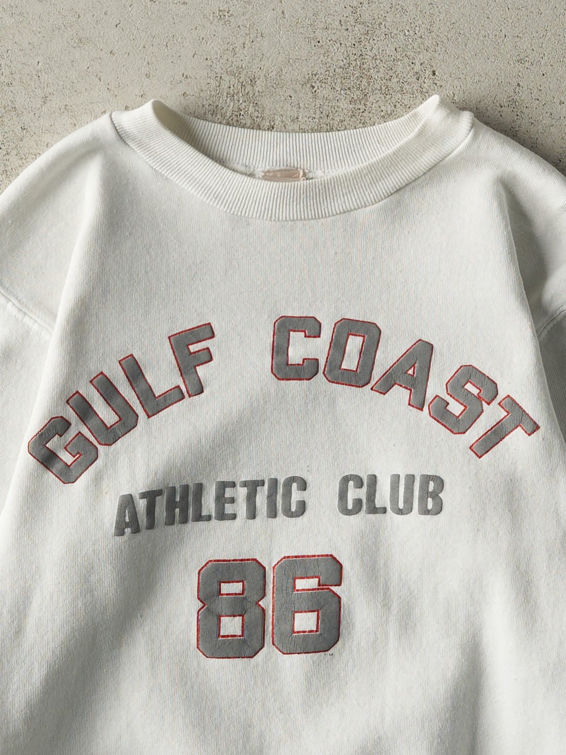 Vintage 90s White Gulf Coast Athletic Club Crewneck (XS/S)