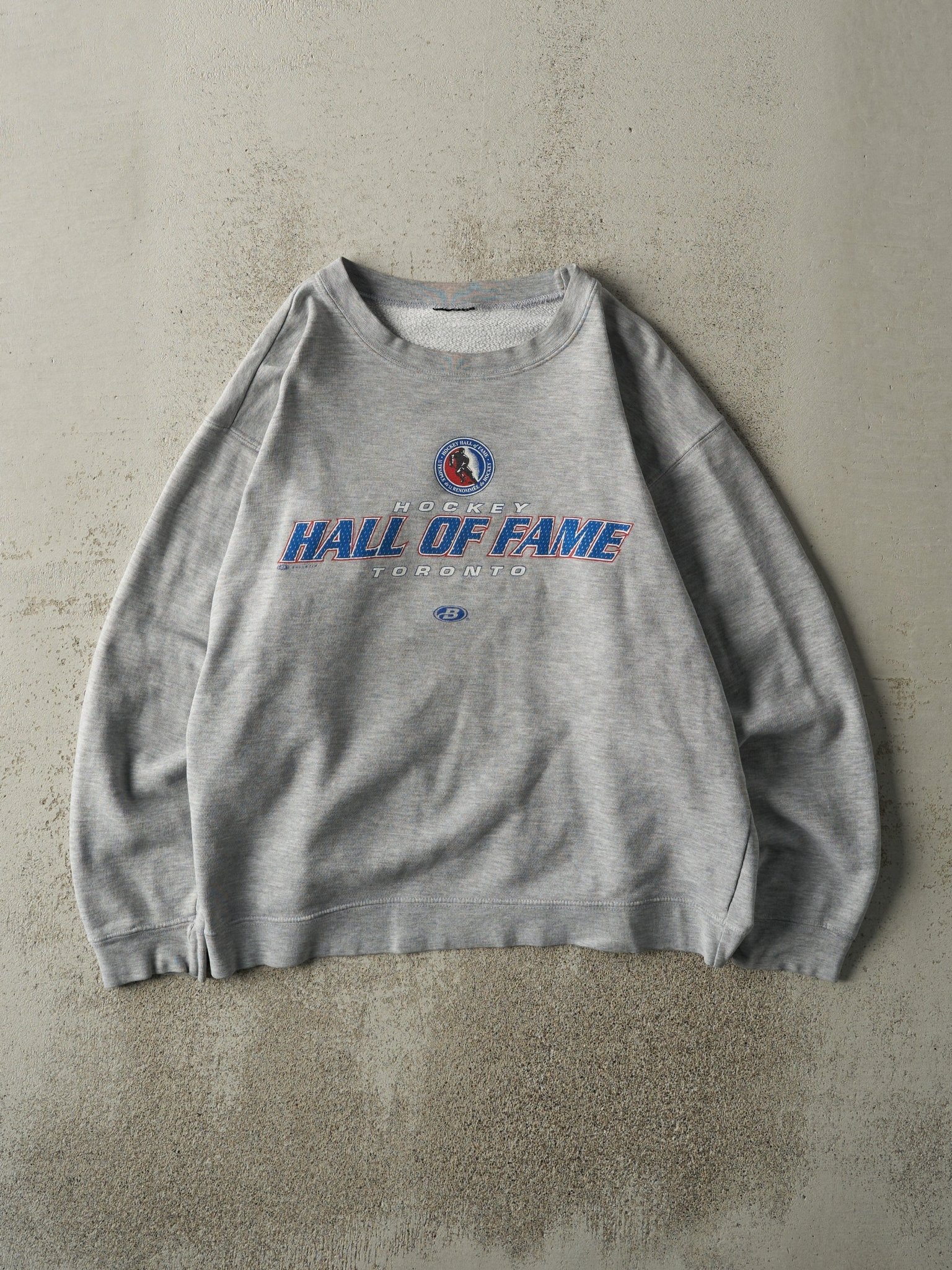 Vintage Y2K Grey Hockey Hall Of Fame Toronto Crewneck (L)