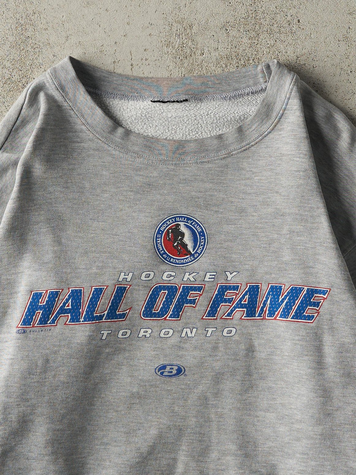 Vintage Y2K Grey Hockey Hall Of Fame Toronto Crewneck (L)