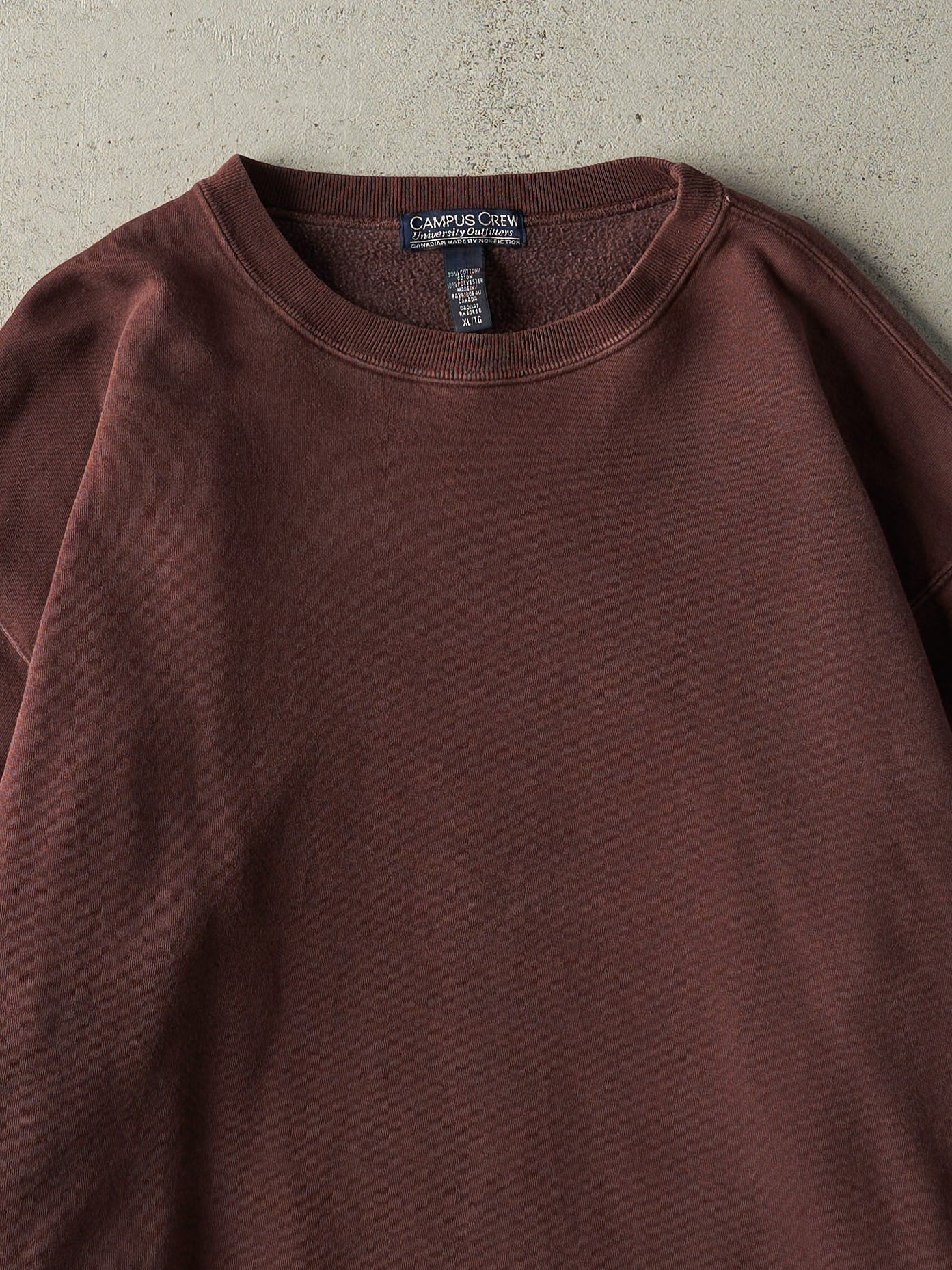 Vintage 90s Brown Blank Crewneck (XL)